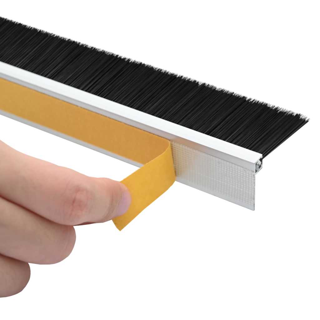 Öntapadó ajtó kefe tömítések 2 pcs ezüst 100 cm