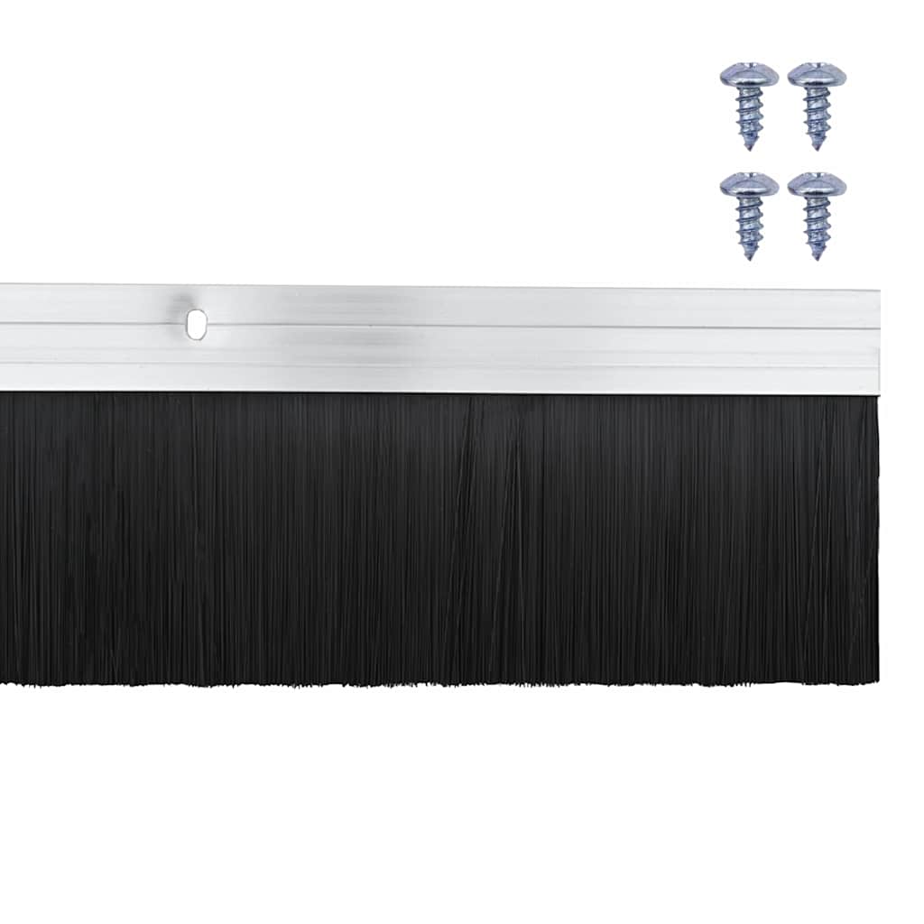 Csavaros ajtó kefe zár 2 pcs ezüst 100 cm alumínium ötvözet