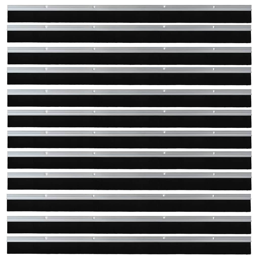 Csavaros ajtó kefe zár 12 pcs ezüst 100 cm alumínium ötvözet