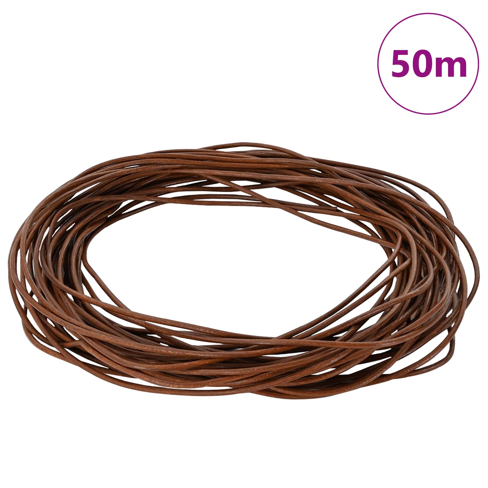 Bőr zsinór világos barna ø1 mm x 50 m bőr