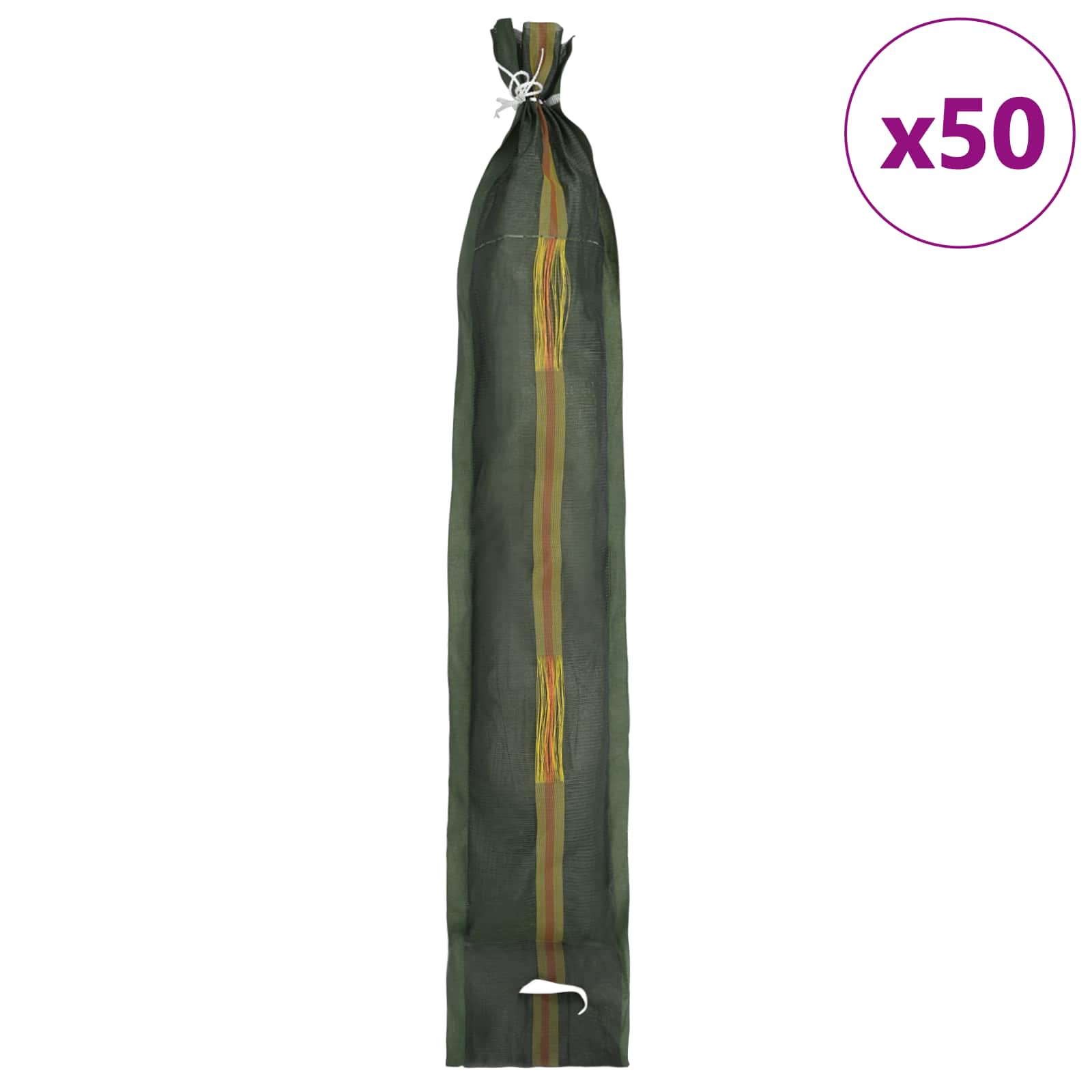 Homokzsákok 50 pcs sötétzöld 100 x 25 cm hdpe