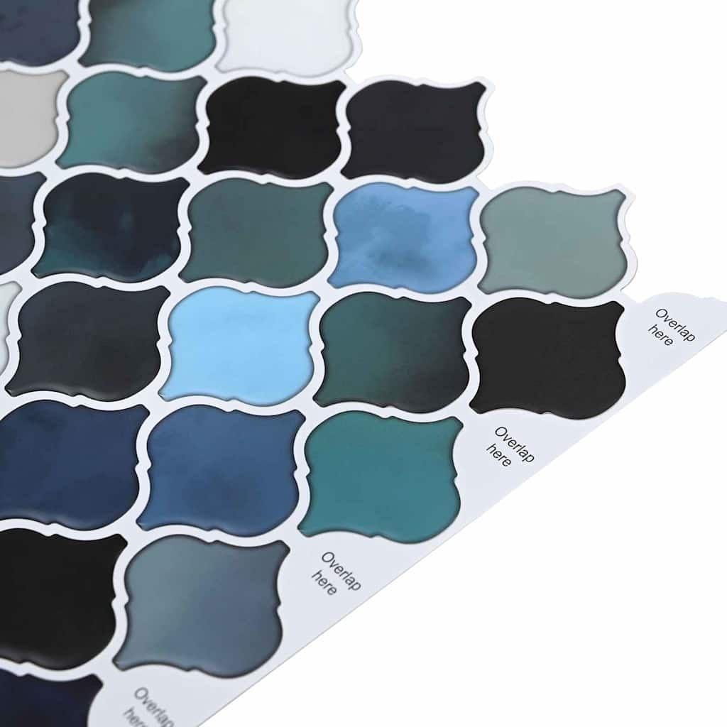 Dekoratív matricák 50 pcs kék zöld 27 x 27 x 0.8 cm