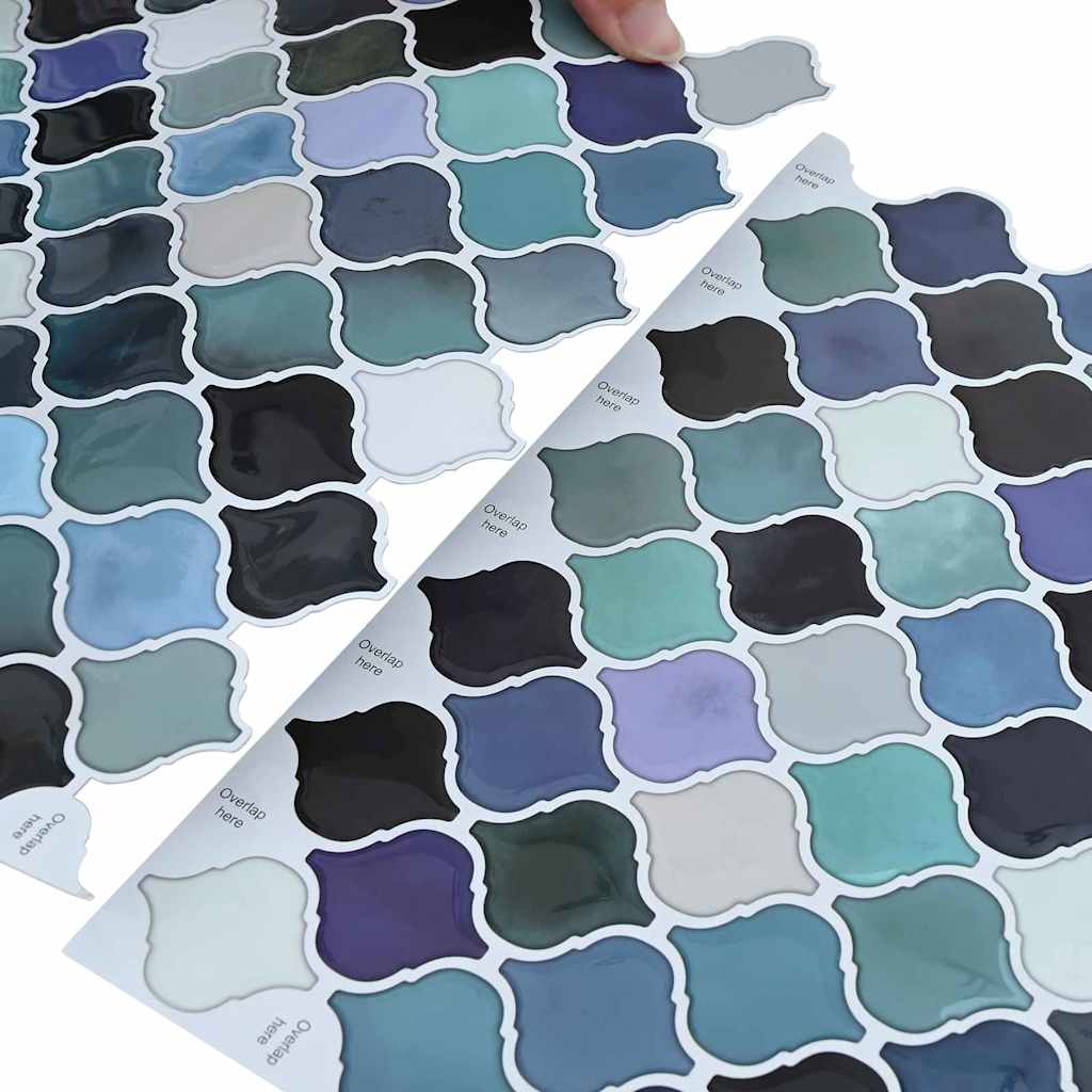 Dekoratív matricák 50 pcs kék zöld 27 x 27 x 0.8 cm