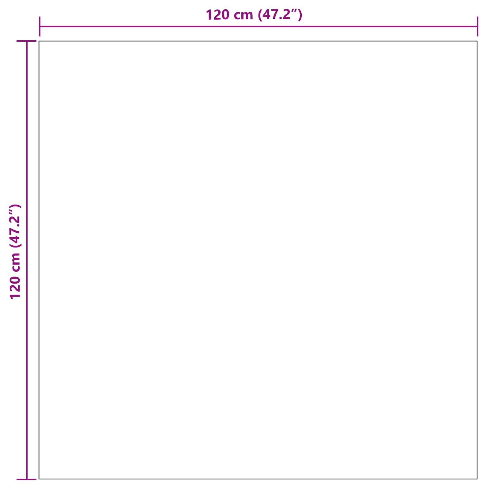 Területszőnyegek négyzet szürke 120 x 120 cm