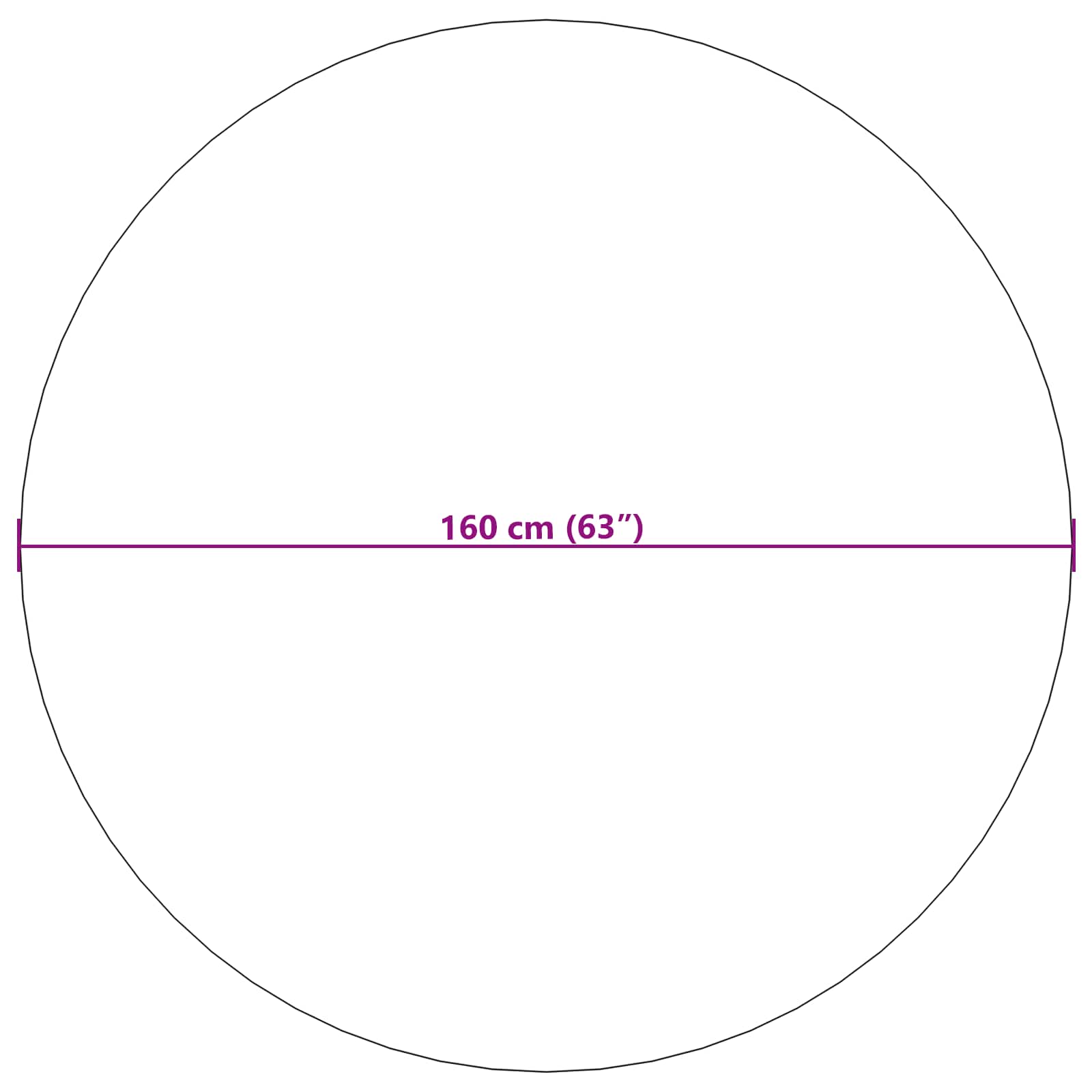 Területszőnyegek kerek szürke ø 160 cm