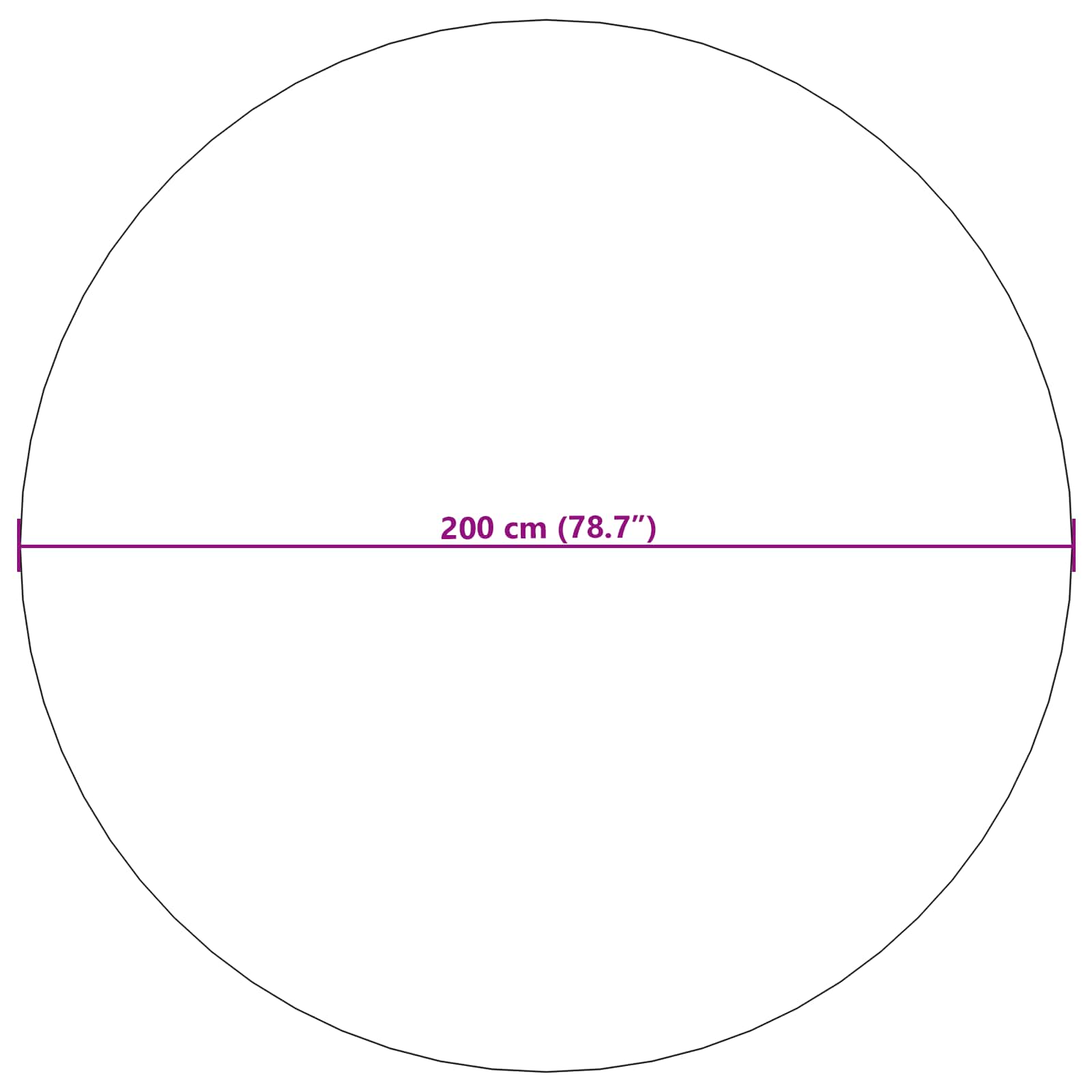 Területszőnyegek kerek szürke ø 200 cm