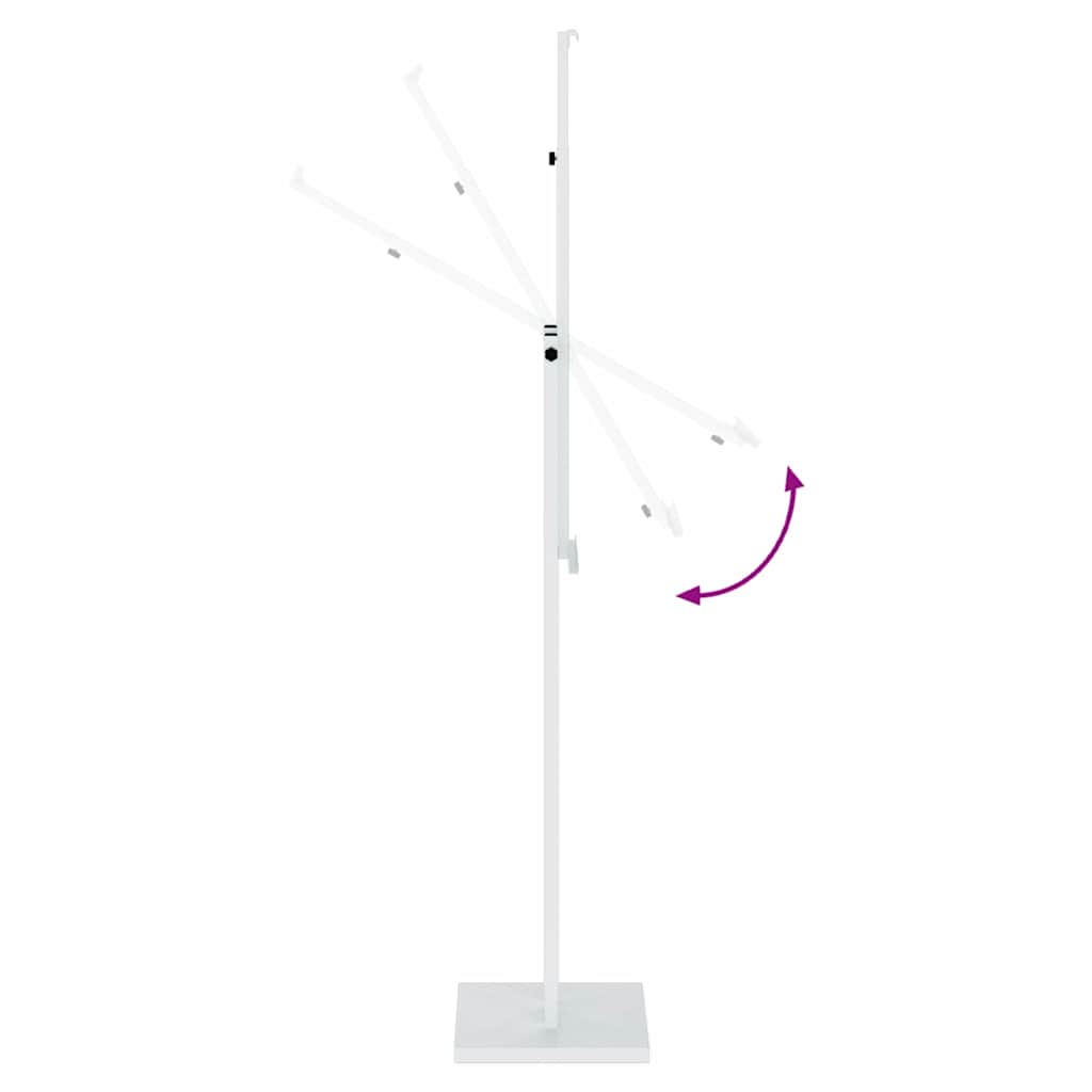 Kiállító állvány 2 db fehér 26,5 x 26,5 x 150 cm acél