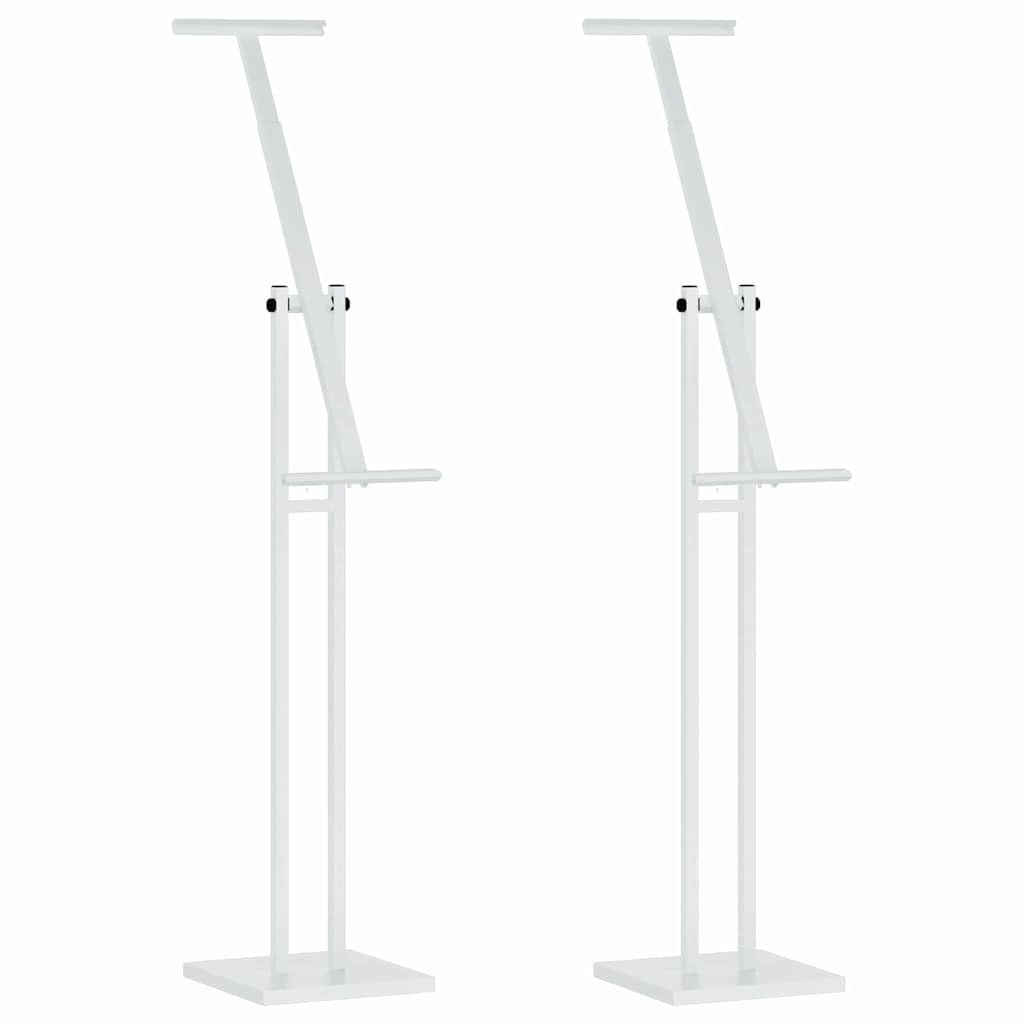 Kiállító állvány 2 db fehér 26,5 x 26,5 x 150 cm acél