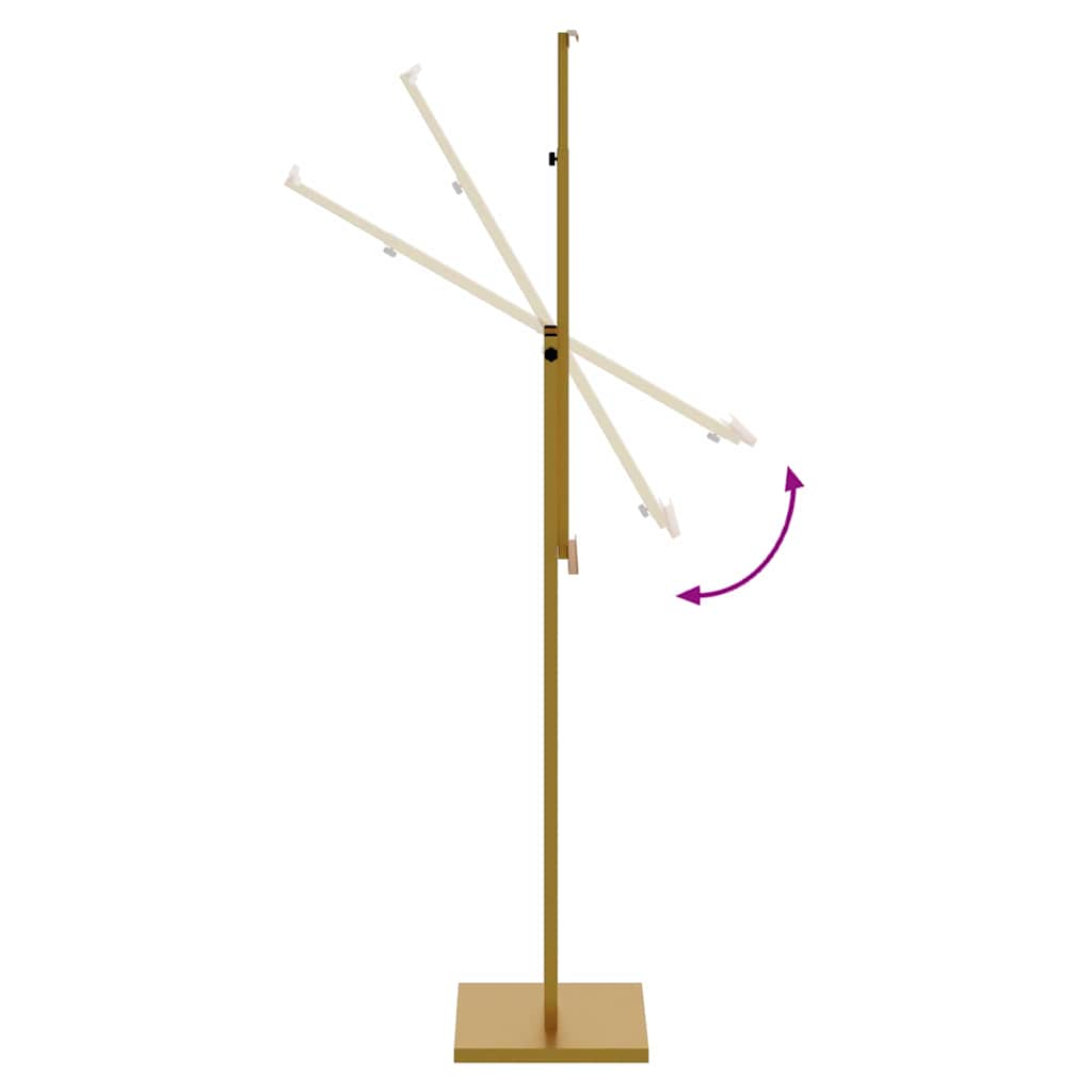 Kiállító állvány 2 pcs arany 26,5 x 26,5 x 150 cm acél
