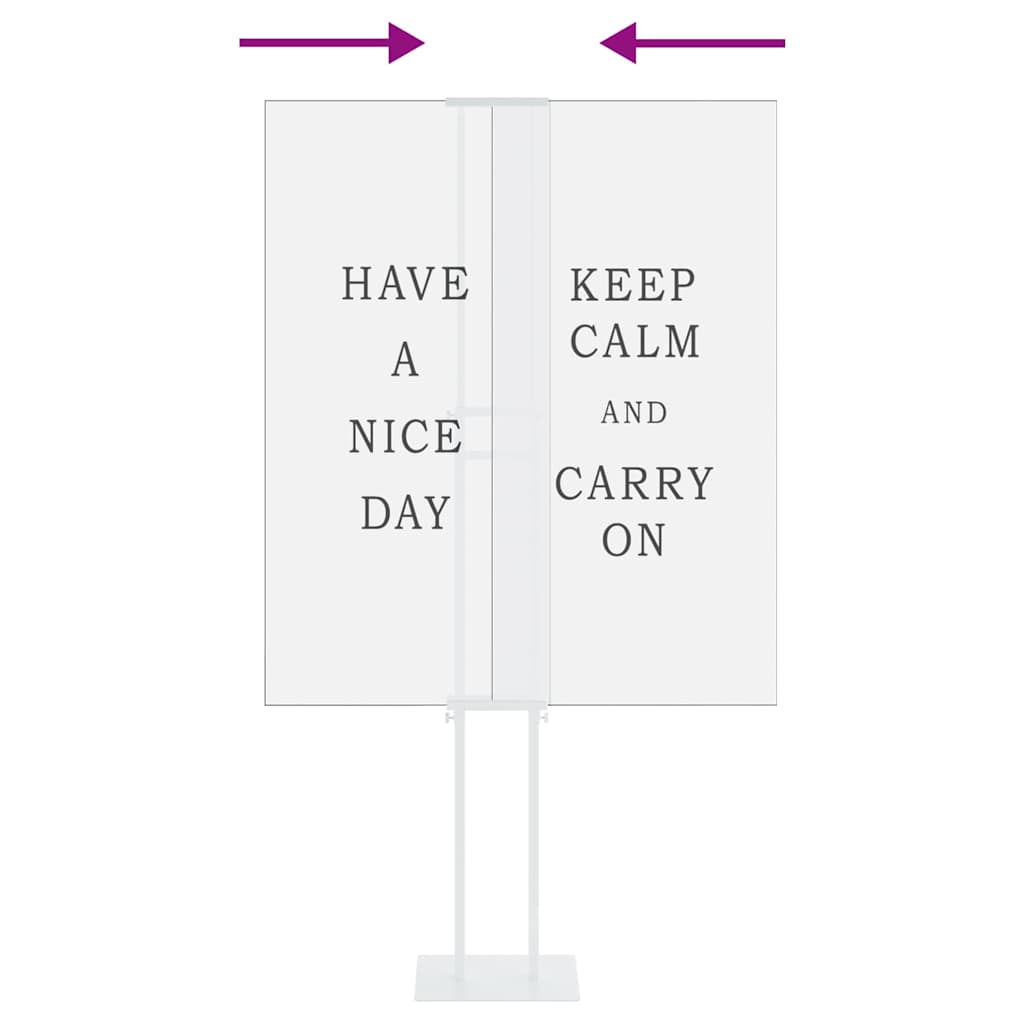 Kiállító állvány fehér 30 x 24 x 214 cm acél