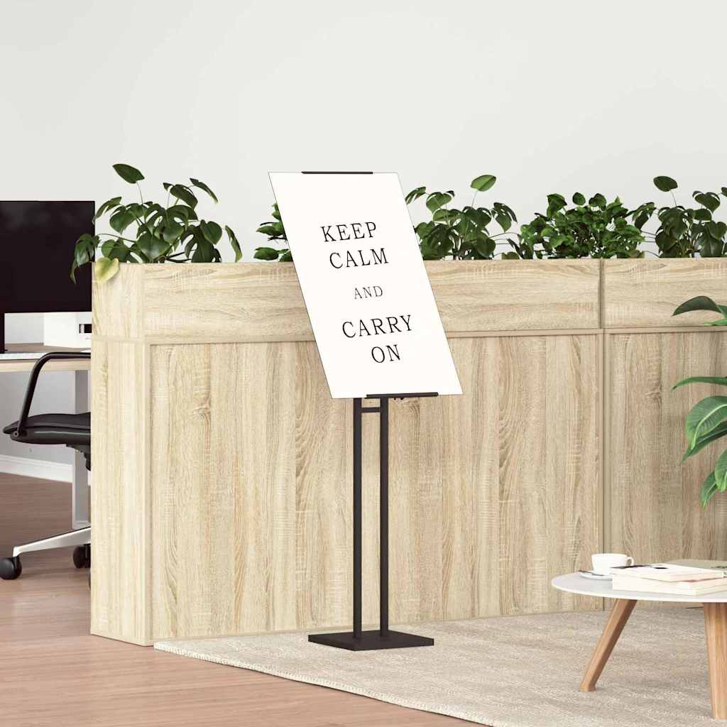 Kiállító állvány fekete 26,5 x 26,5 x 127 cm acél