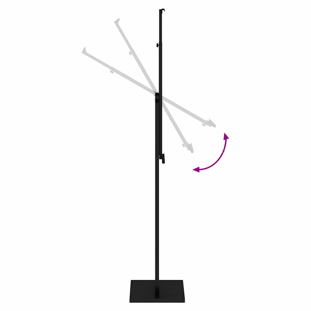 Kiállító állvány fekete 26,5 x 26,5 x 127 cm acél