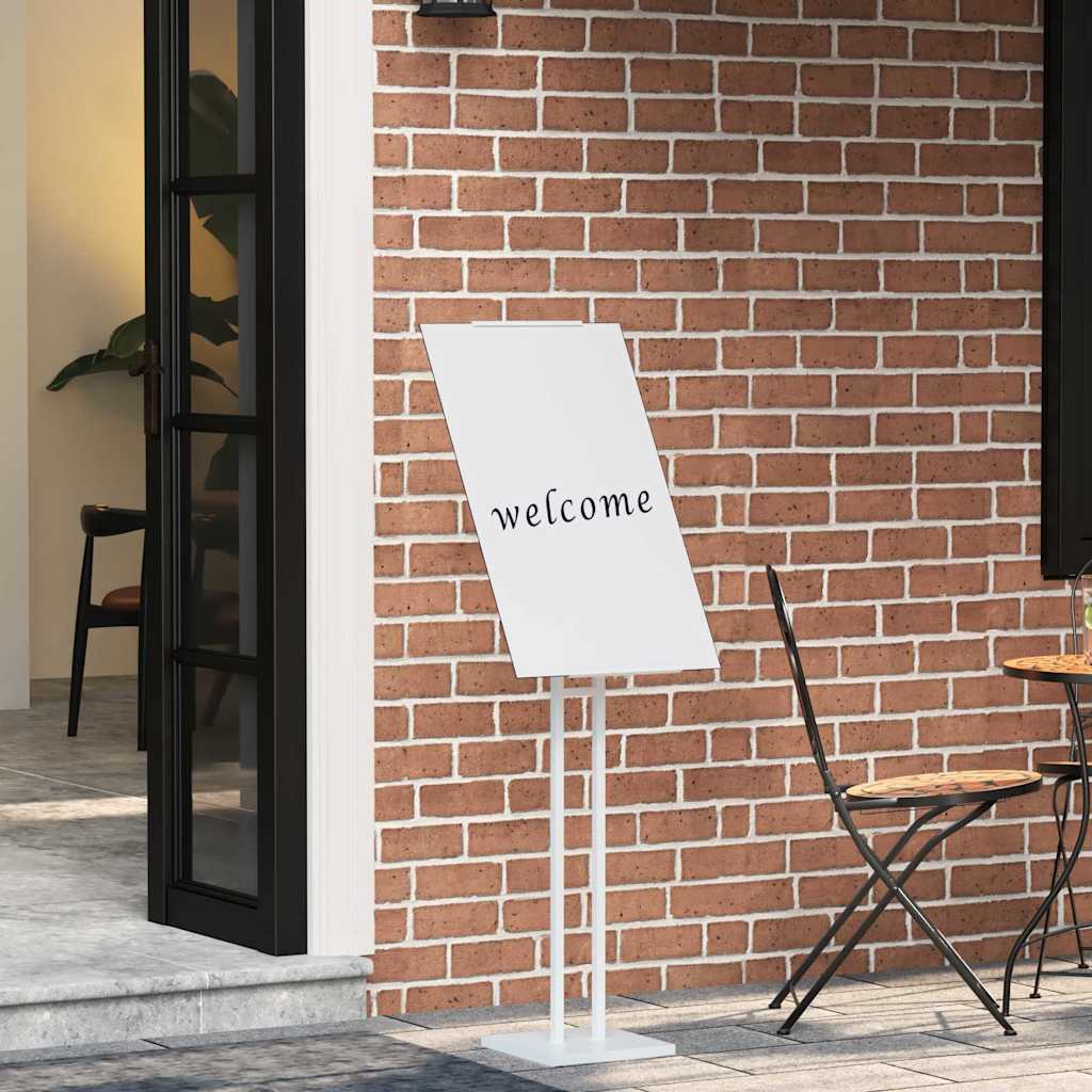 Kiállító állvány fehér 26,5 x 26,5 x 127 cm acél