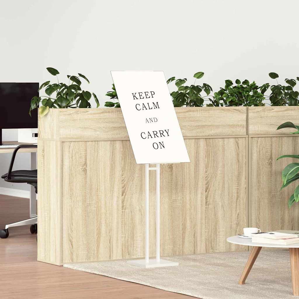 Kiállító állvány fehér 26,5 x 26,5 x 127 cm acél