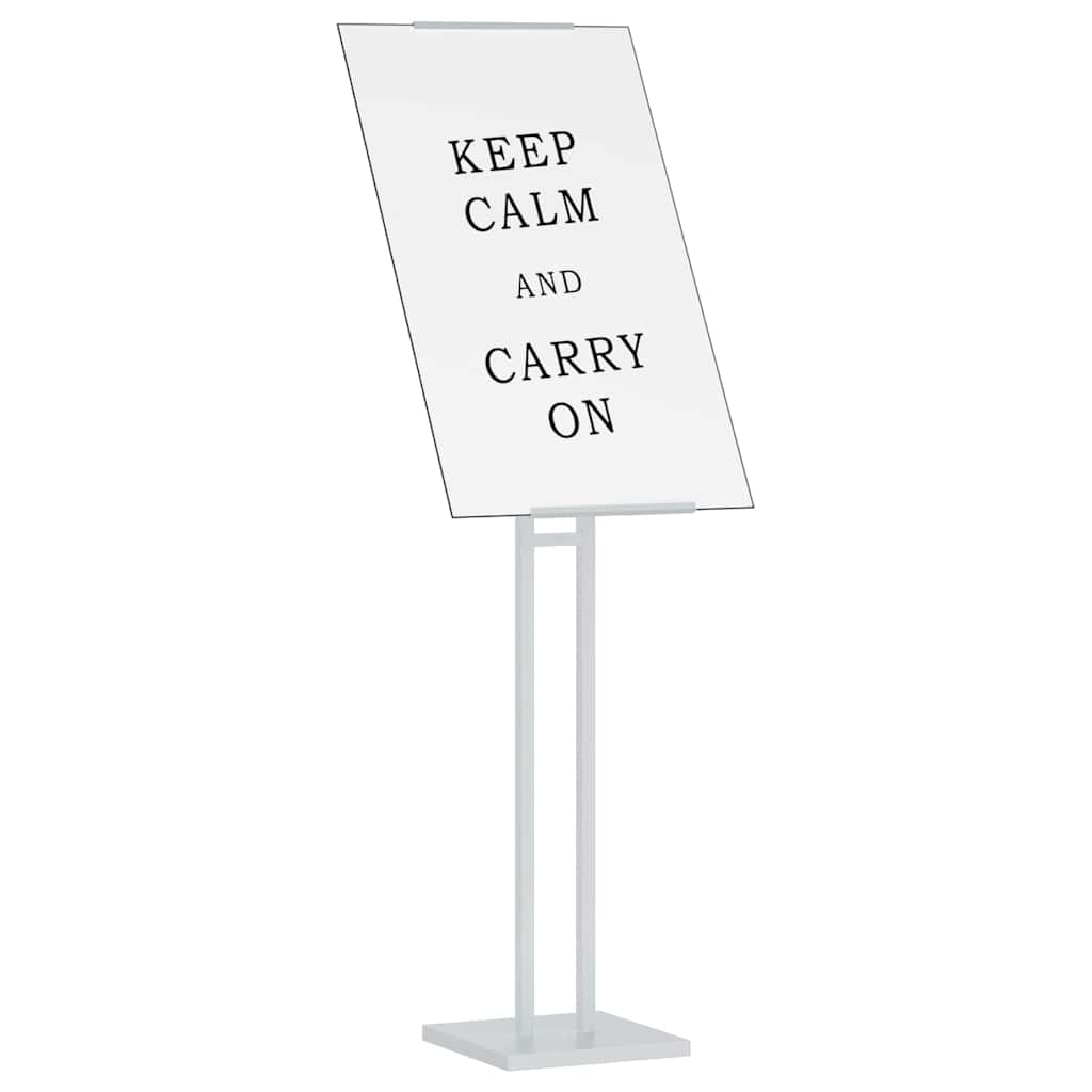 Kiállító állvány fehér 26,5 x 26,5 x 127 cm acél