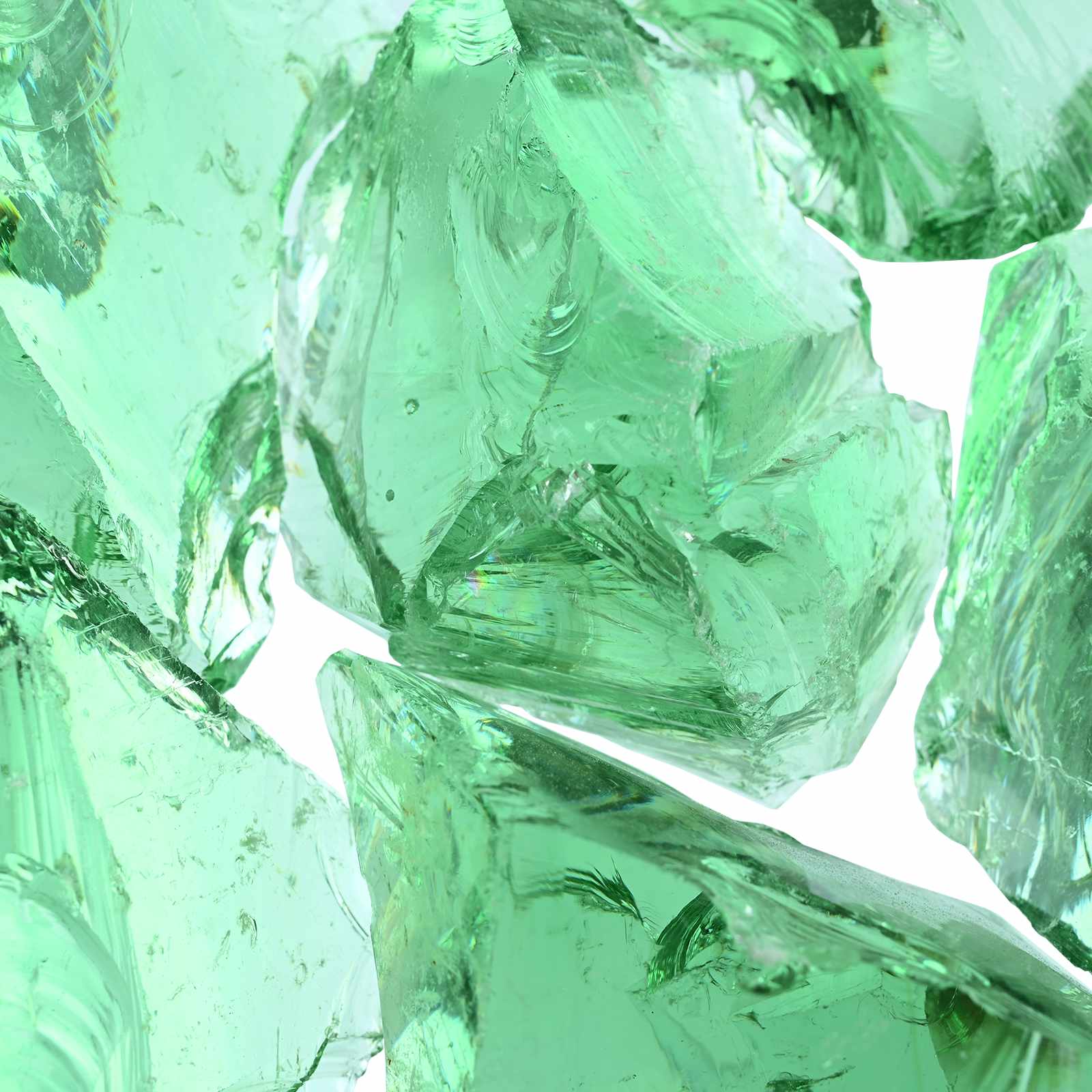 Kerti kövek világos zöld 12 cm üveg