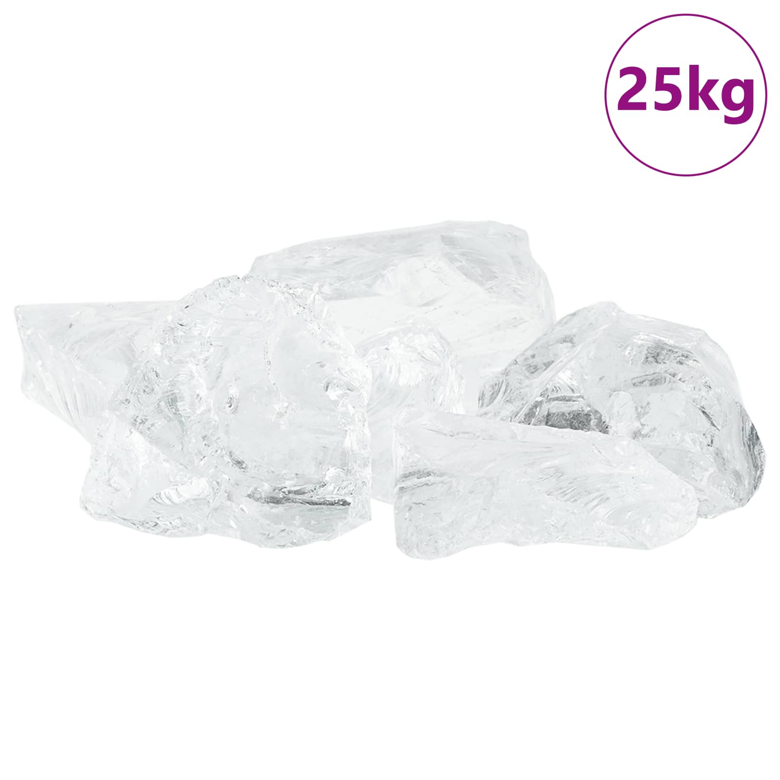 Kerti kövek fehér 12 cm üveg