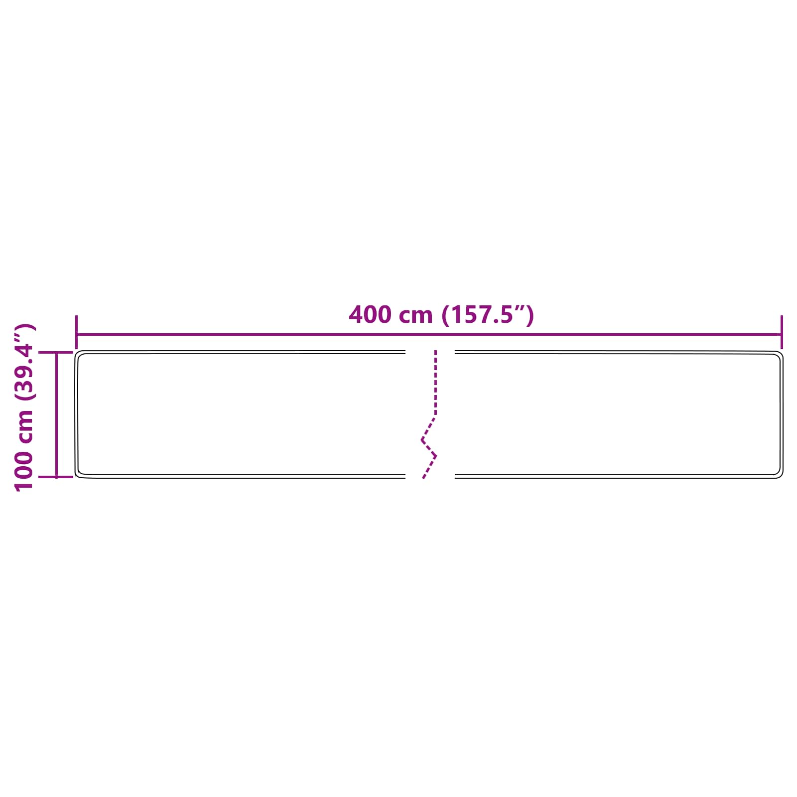 Szőnyeg nyomtatás krém 400 x 100 cm poliészter és pvc