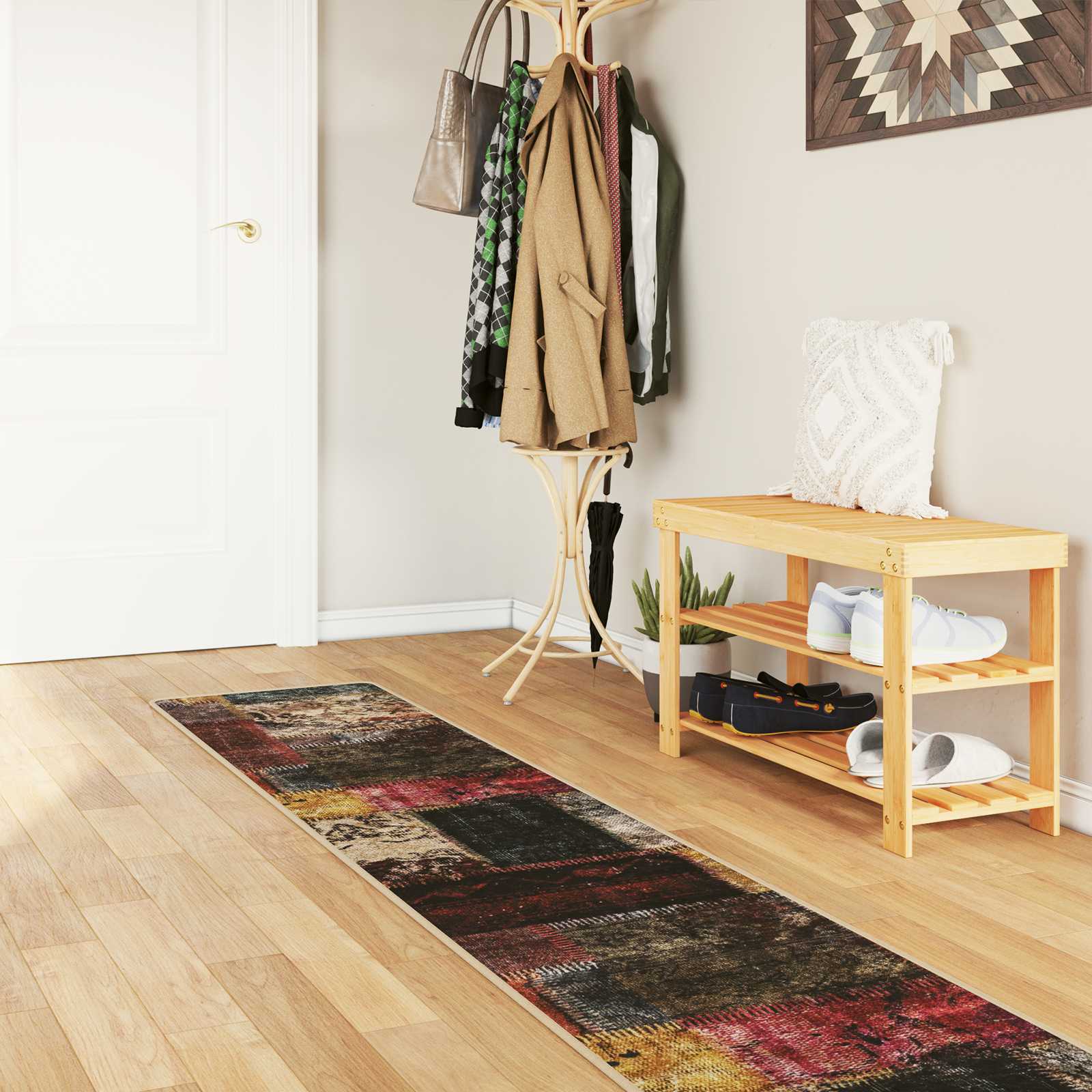 Szőnyeg futó marsa sokszínű 50 x 350 cm poliészter és pvc