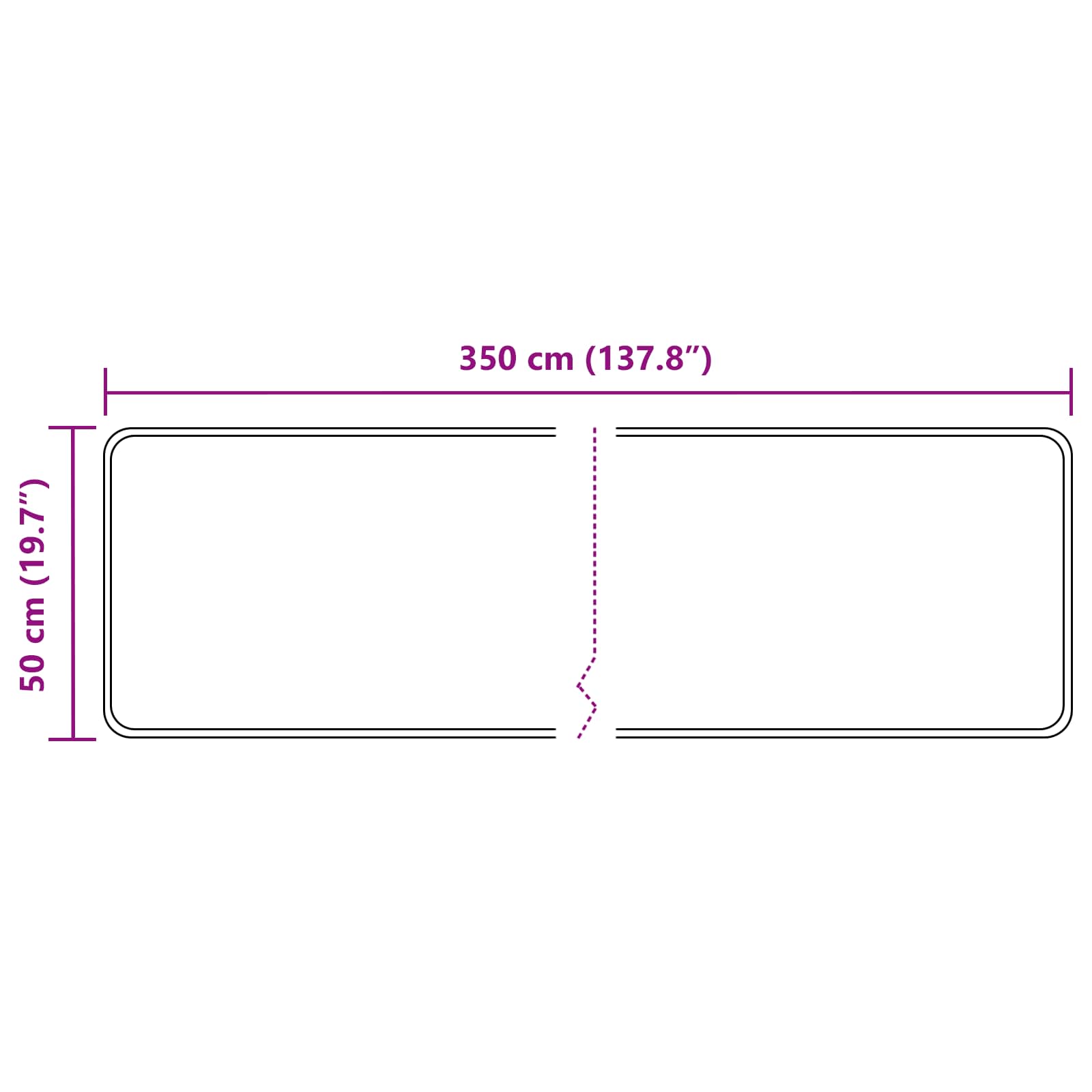 Szőnyeg futó marsa sokszínű 50 x 350 cm poliészter és pvc