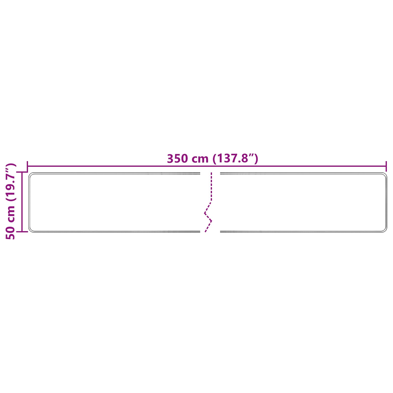 Szőnyeg futó marsa sokszínű 50 x 350 cm poliészter és pvc