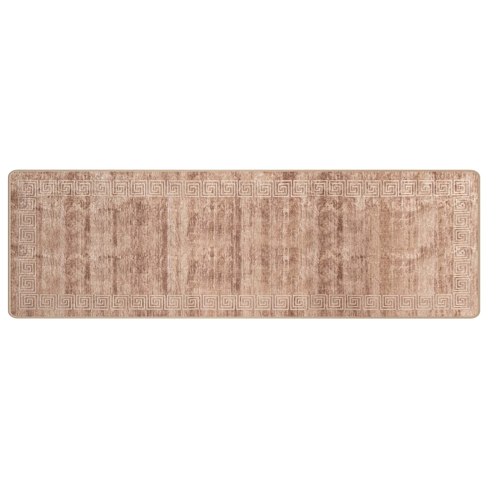 Szőnyeg futó marsa fehér 80 x 350 cm poliészter és pvc