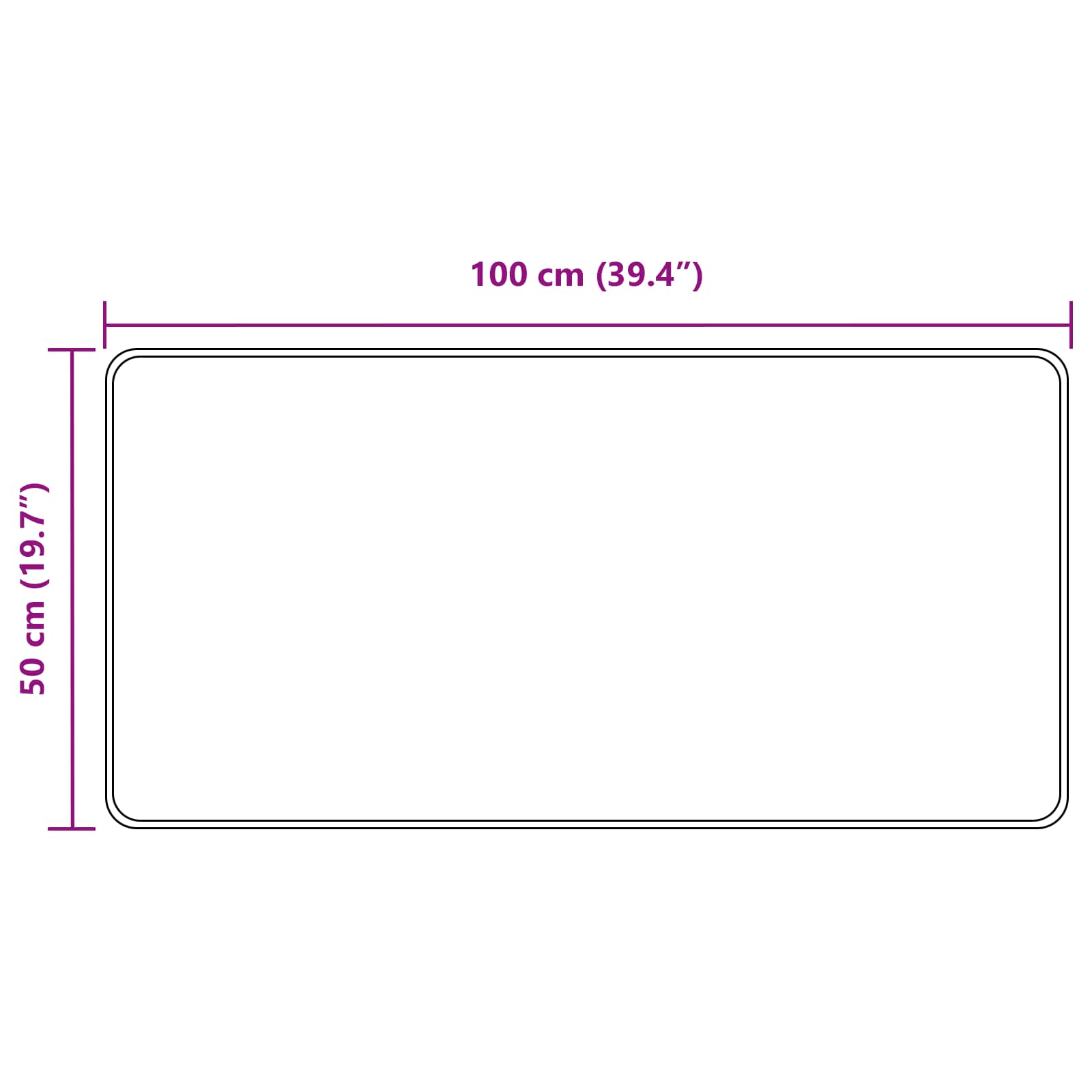 Szőnyeg futó marsa fekete 50 x 100 cm poliészter és pvc