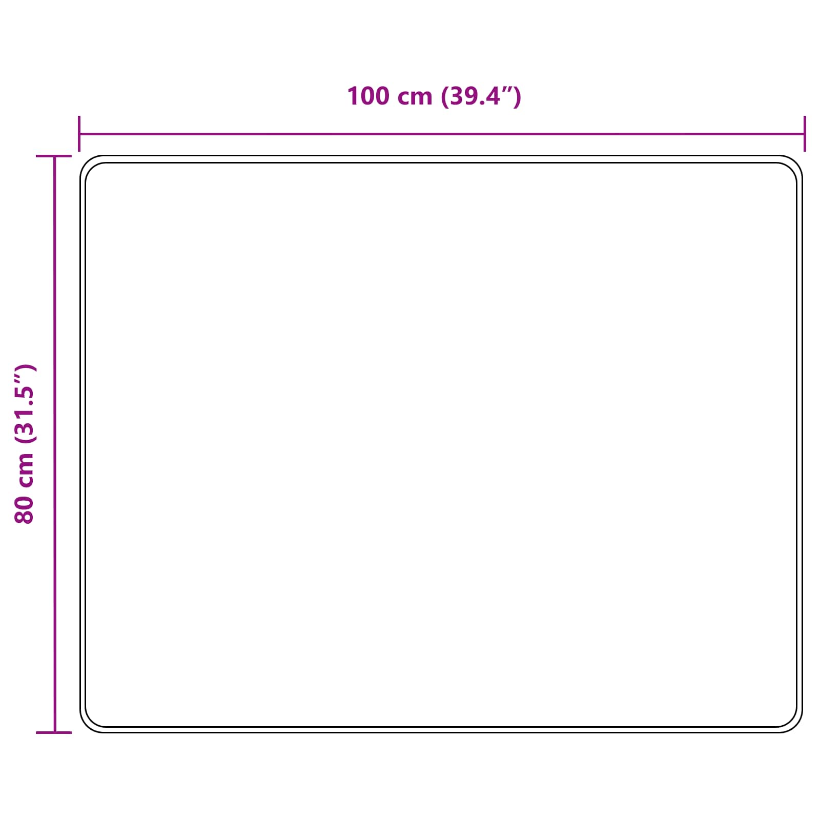 Szőnyeg futó marsa fekete 80 x 100 cm poliészter és pvc