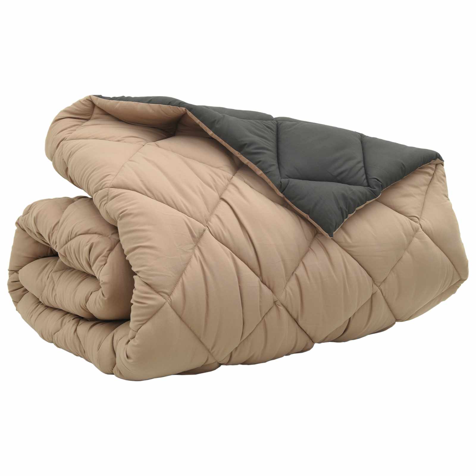 Téli takaró antracit és taupe 240 x 260 cm mikroszál