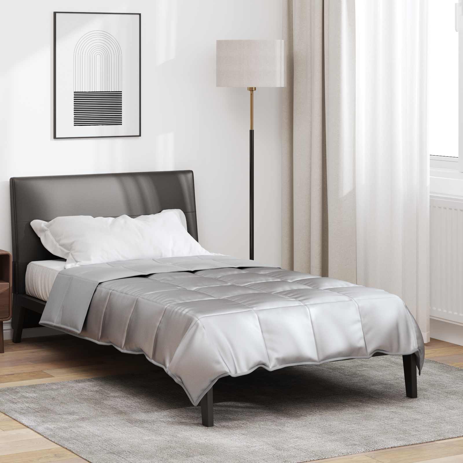 Nyári takarmány ezüst 220 x 155 cm satin és mikroszálas