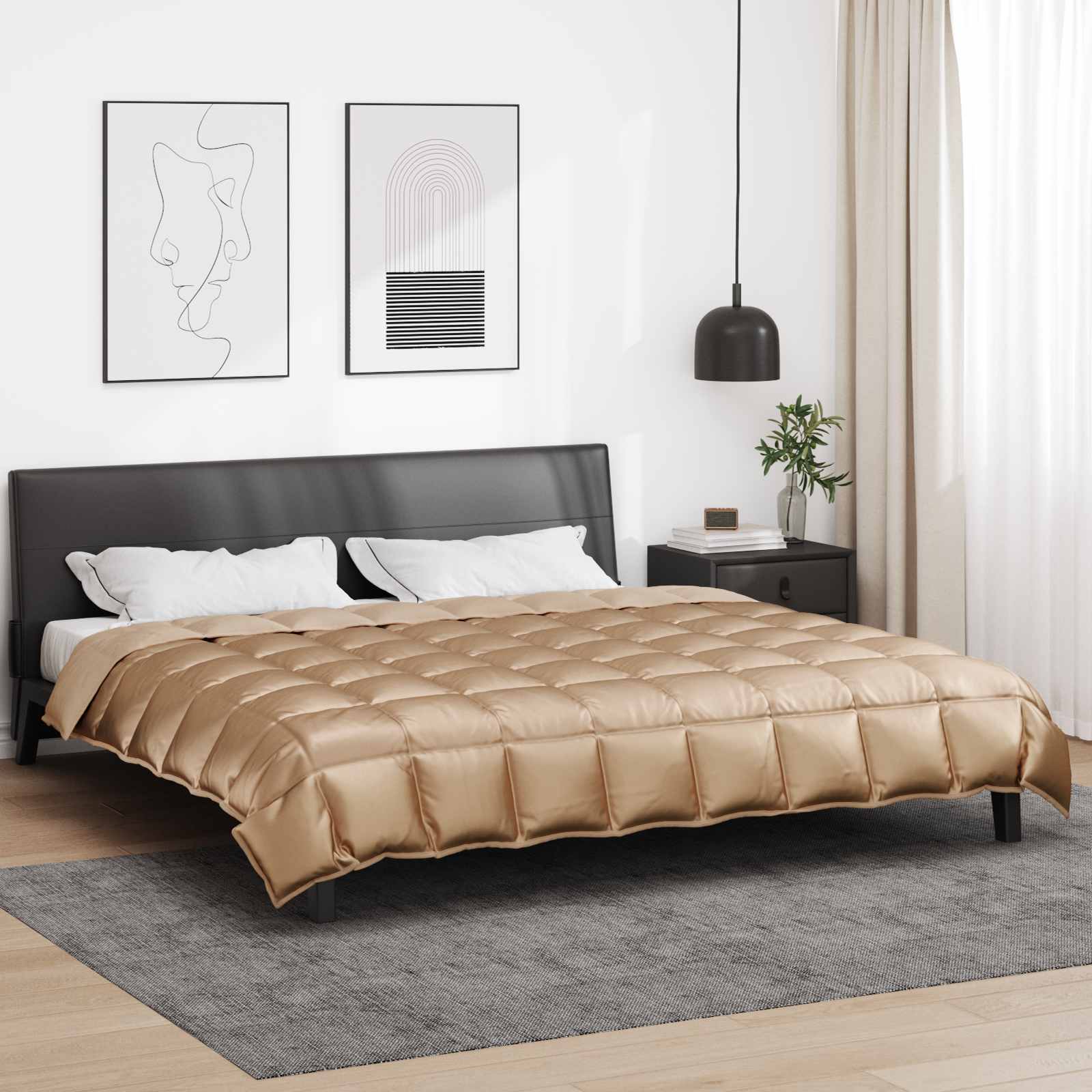 Téli takaró arany 220 x 260 cm satin és mikroszálas