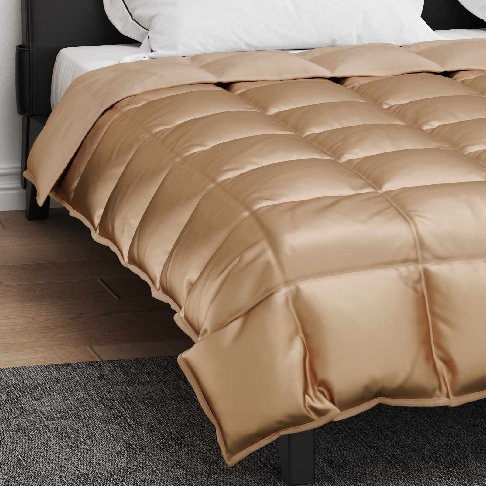 Téli takaró arany 220 x 260 cm satin és mikroszálas