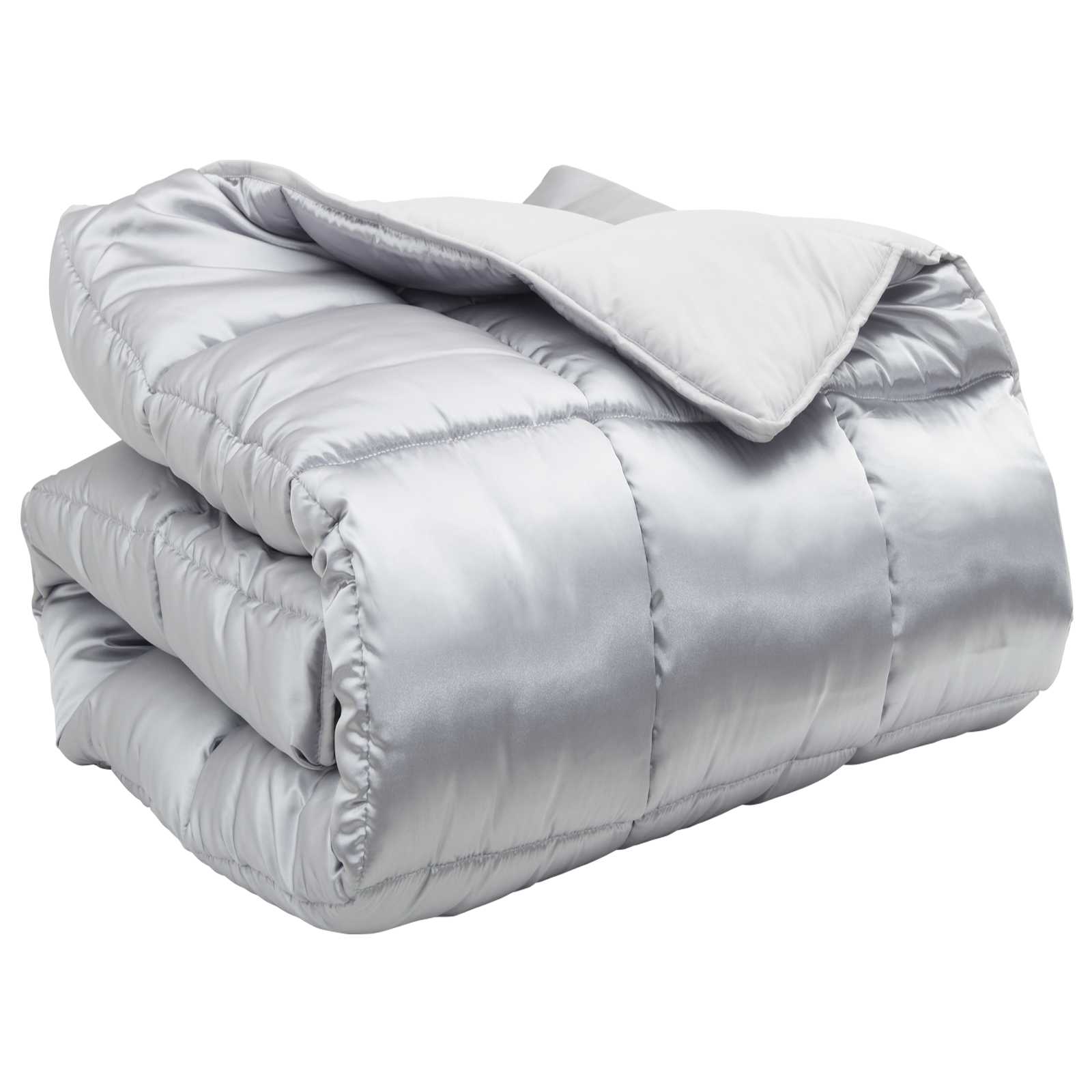 Téli takaró ezüst 220 x 240 cm satin és mikroszálas