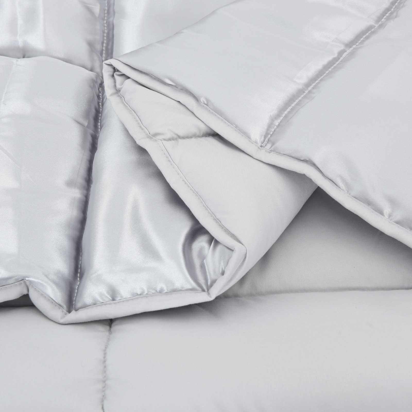 Téli takaró ezüst 240 x 260 cm satin és mikroszálas