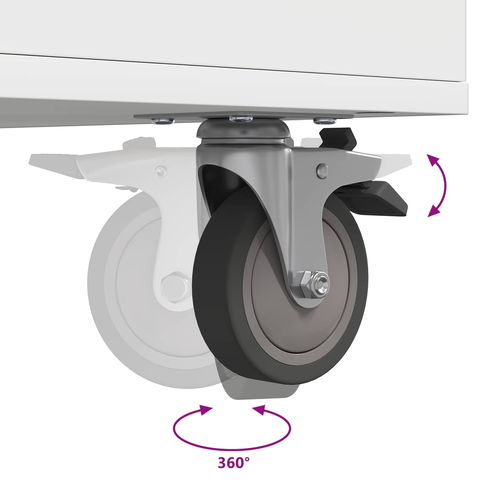 Golf szekrény kerékkel egyszínű fehér 65 x 45 x 98 cm