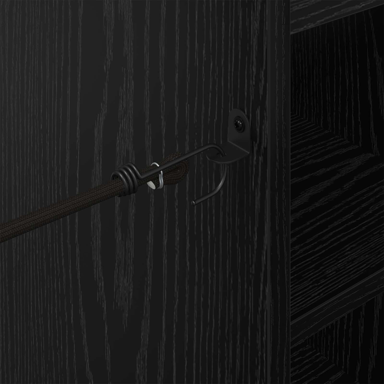 Golf szekrény kerékkel egyszínű fekete tölgy 65 x 45 x 98 cm