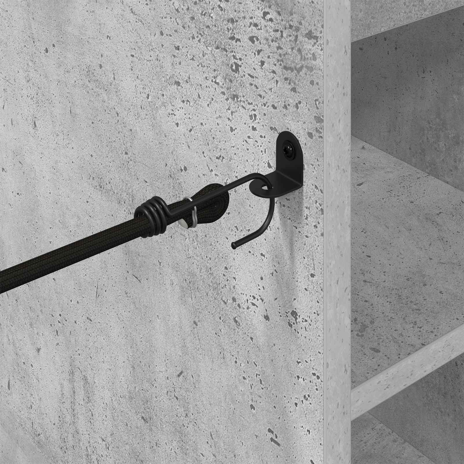 Golf szekrény kerékkel egyszínű beton szürke 65 x 45 x 98 cm