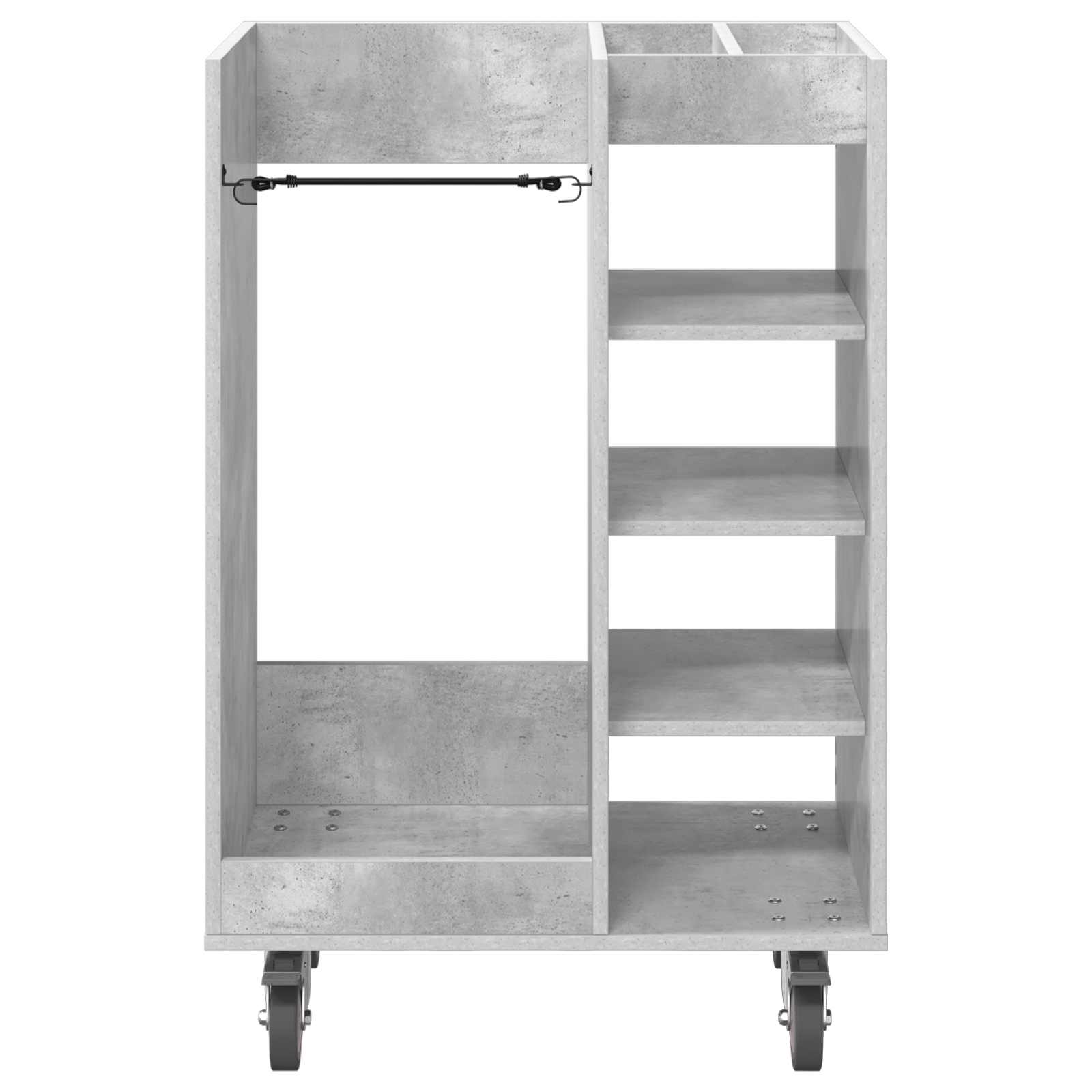 Golf szekrény kerékkel egyszínű beton szürke 65 x 45 x 98 cm