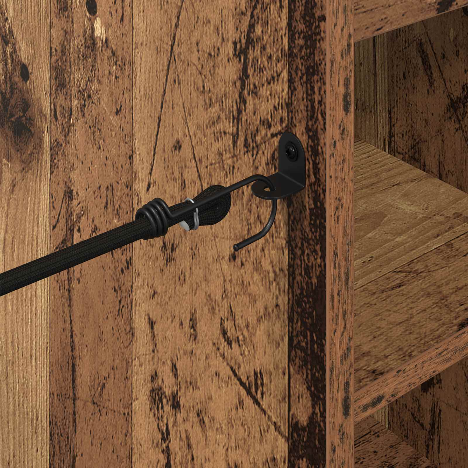 Golf szekrény kerékkel egyszínű öreg fa 65 x 45 x 98 cm