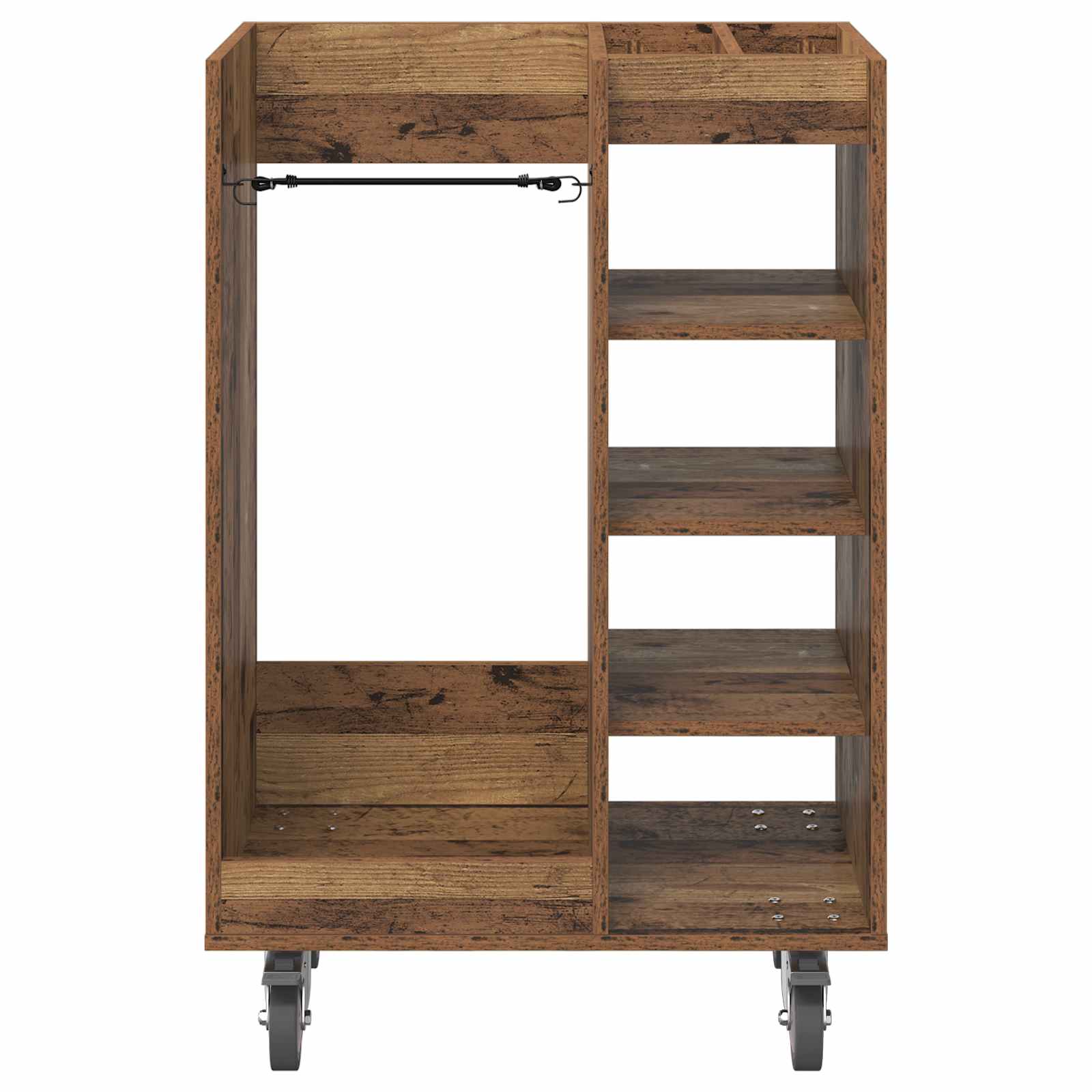 Golf szekrény kerékkel egyszínű öreg fa 65 x 45 x 98 cm