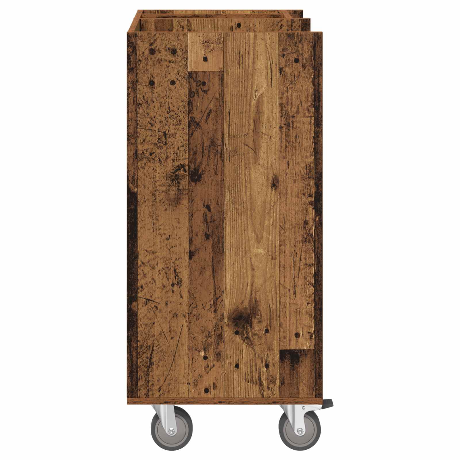 Golf szekrény kerékkel egyszínű öreg fa 65 x 45 x 98 cm