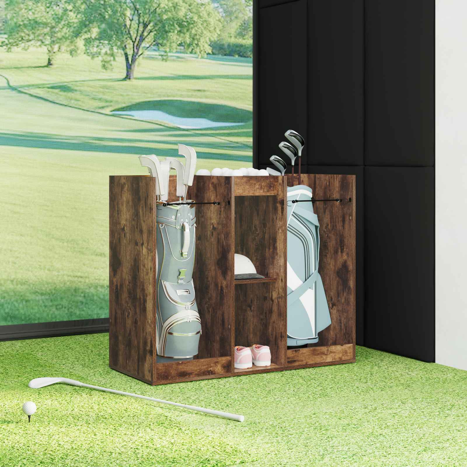 Golf szekrény egyszínű füstölt tölgy 102 x 45 x 85,5 cm