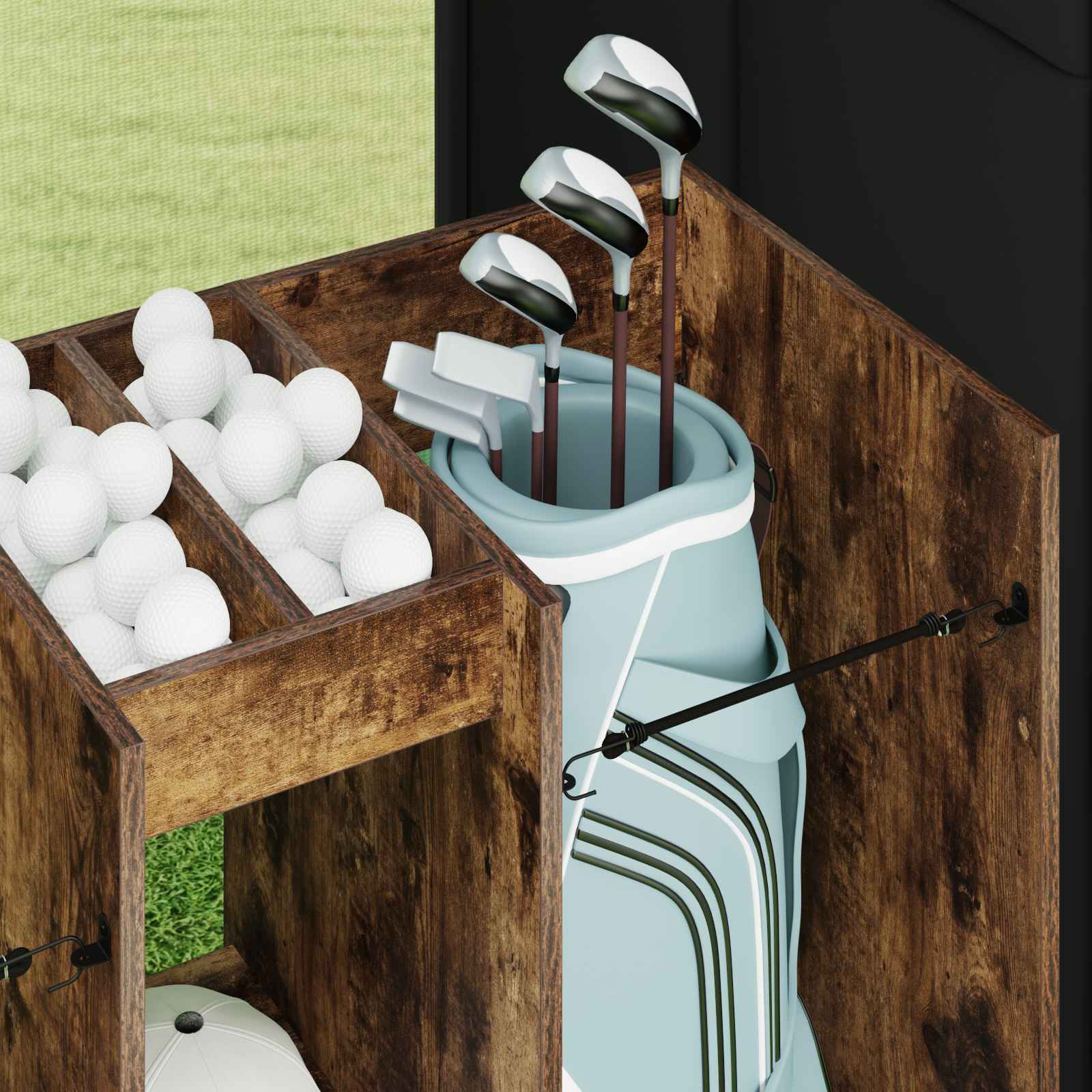 Golf szekrény egyszínű füstölt tölgy 102 x 45 x 85,5 cm