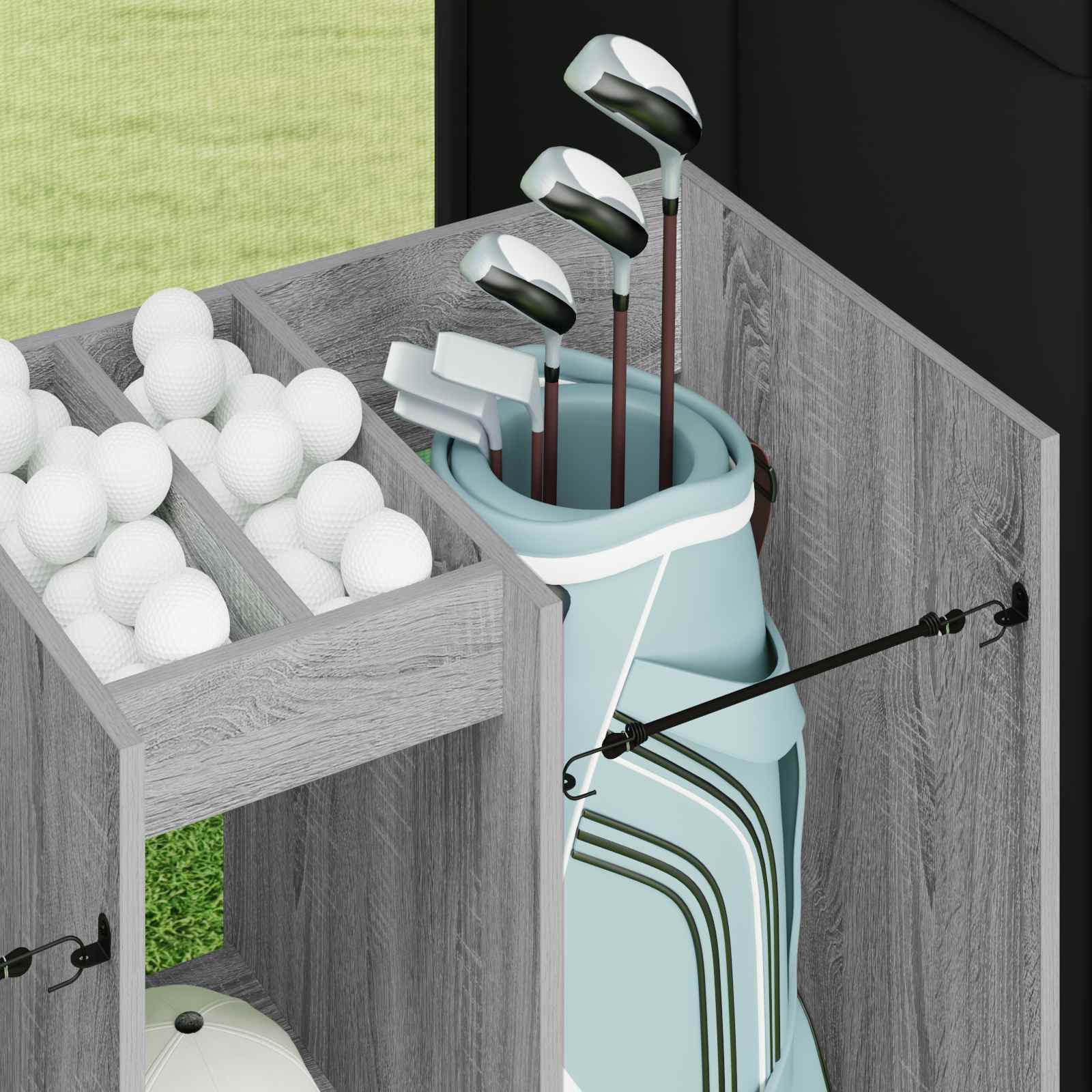 Golf szekrény egyszínű szürke sonoma 65 x 45 x 98 cm