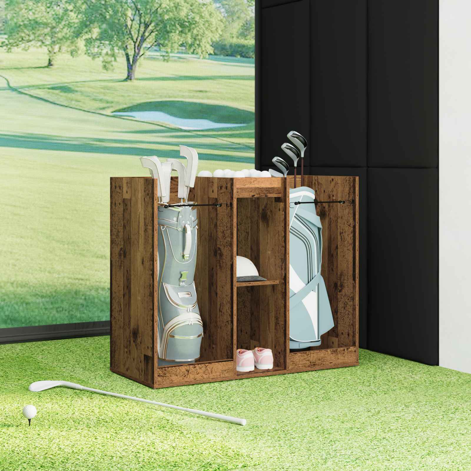 Golf szekrény egyszínű öreg fa 102 x 45 x 85,5 cm