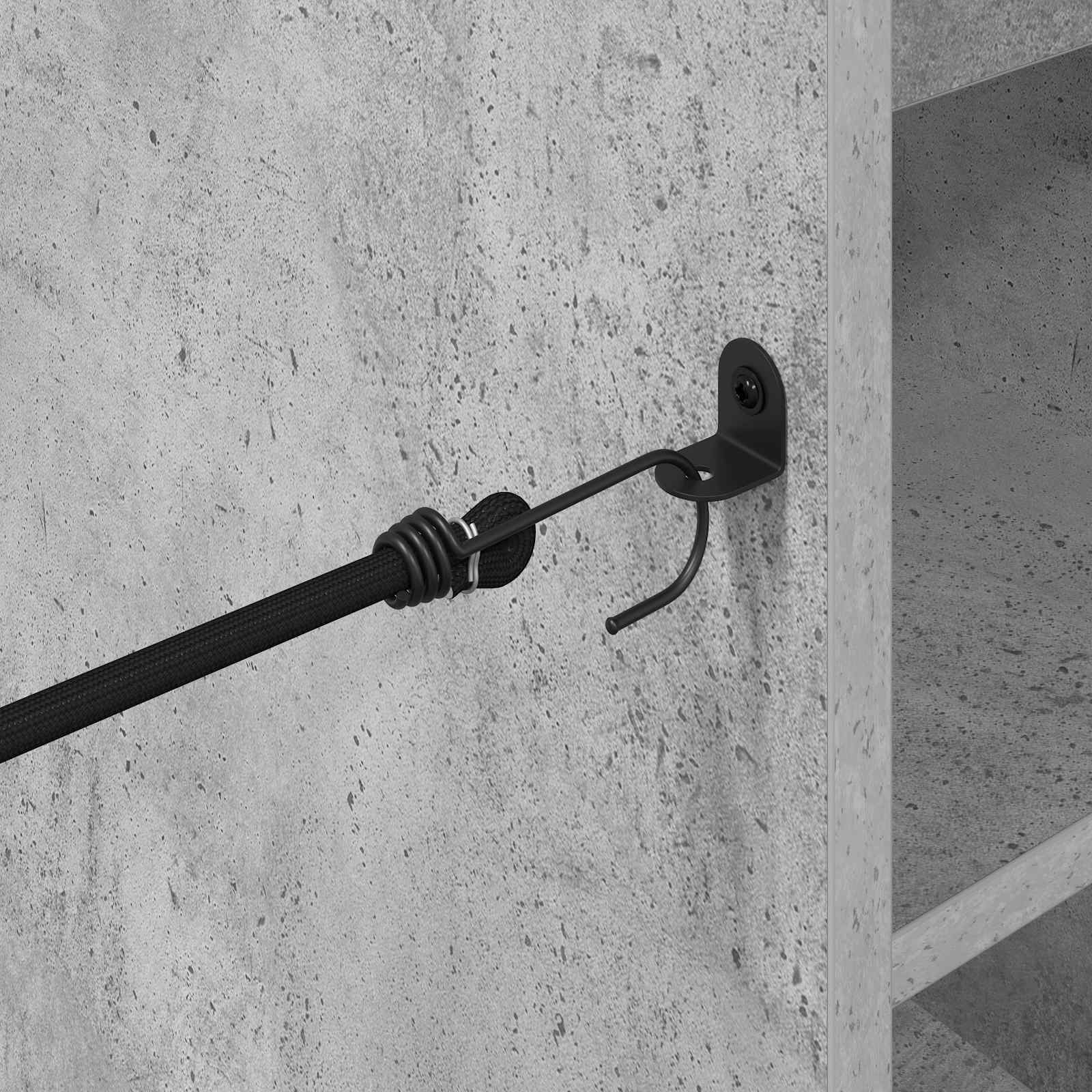 Golf szekrény kerékkel egyszínű beton szürke 90 x 45 x 98 cm