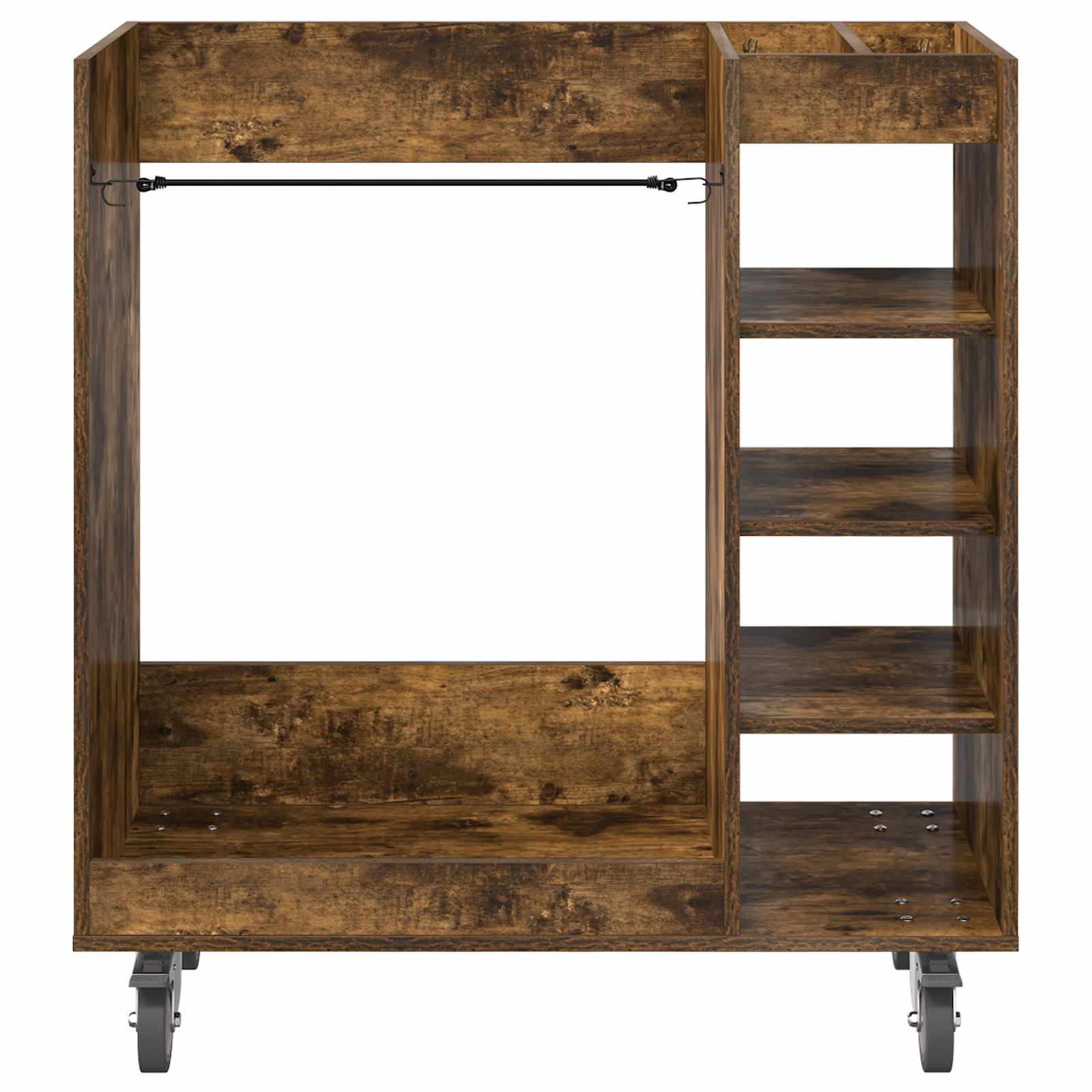 Golf szekrény kerékkel egyszínű füstölt tölgy 65 x 45 x 98 cm