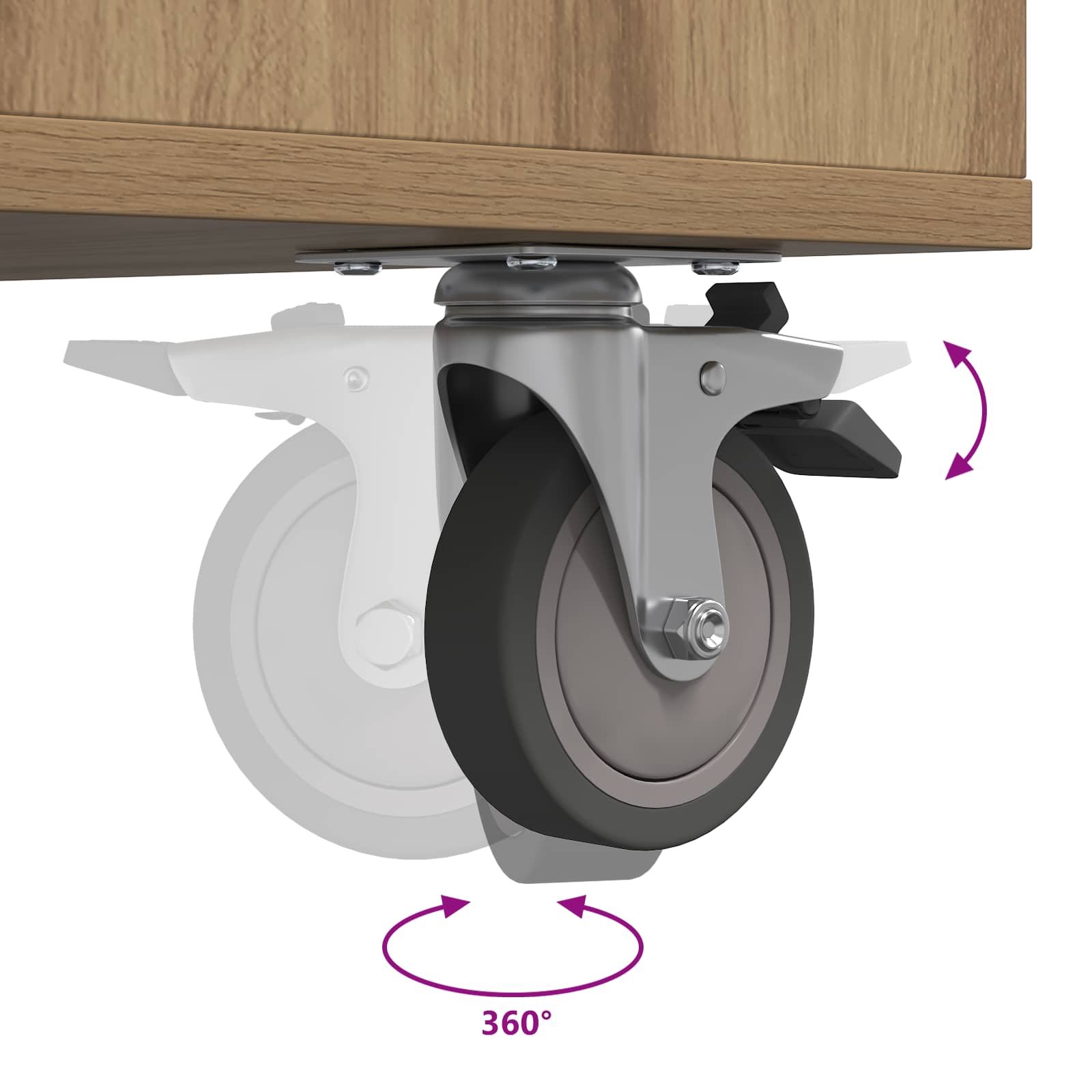 Golf szekrény kerékkel egyszínű artisan tölgy 65 x 45 x 98 cm
