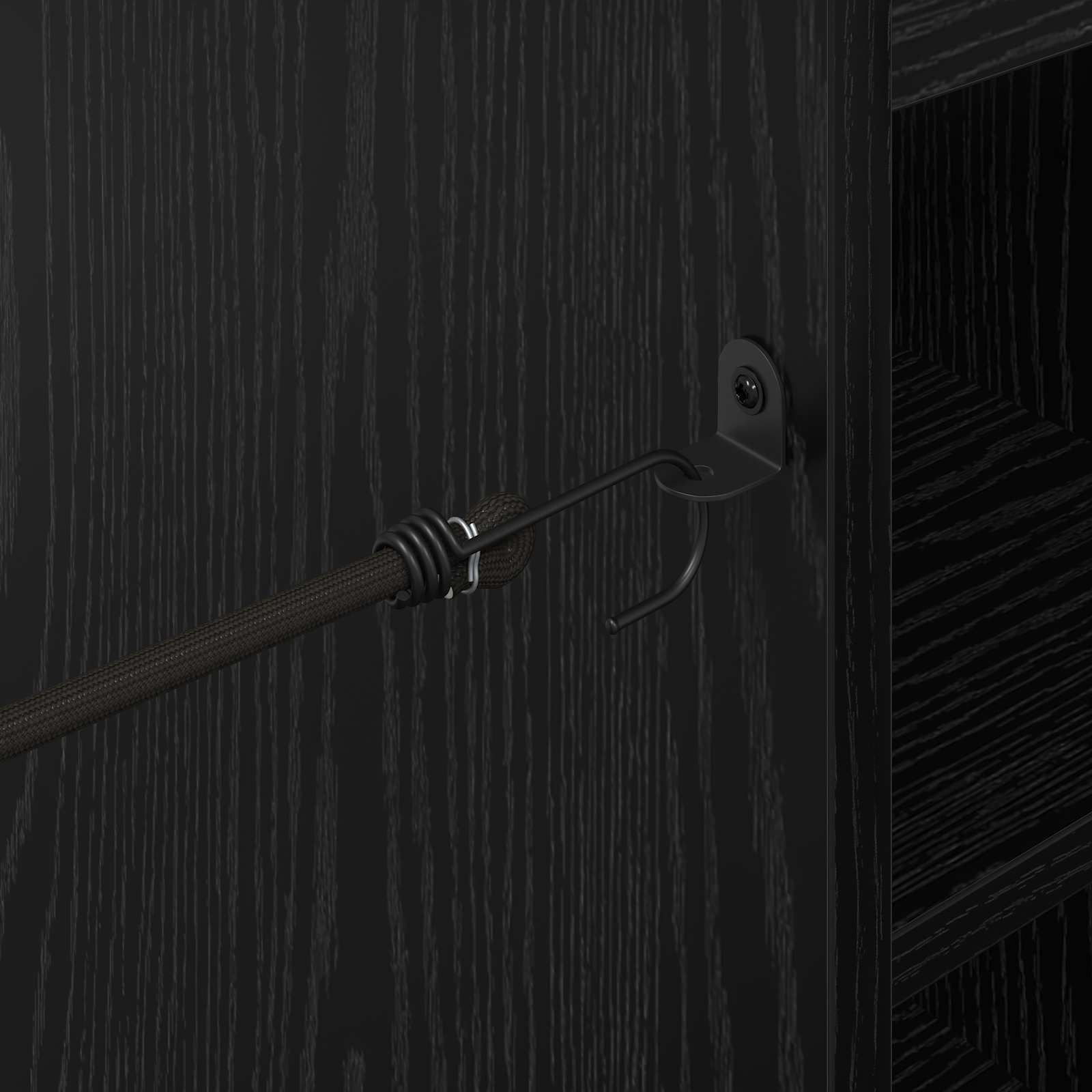 Golf szekrény kerékkel egyszínű fekete tölgy 120 x 45 x 98 cm