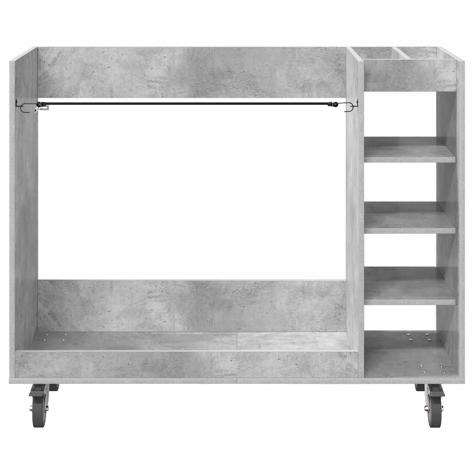 Golf szekrény kerékkel egyszínű beton szürke 65 x 45 x 98 cm